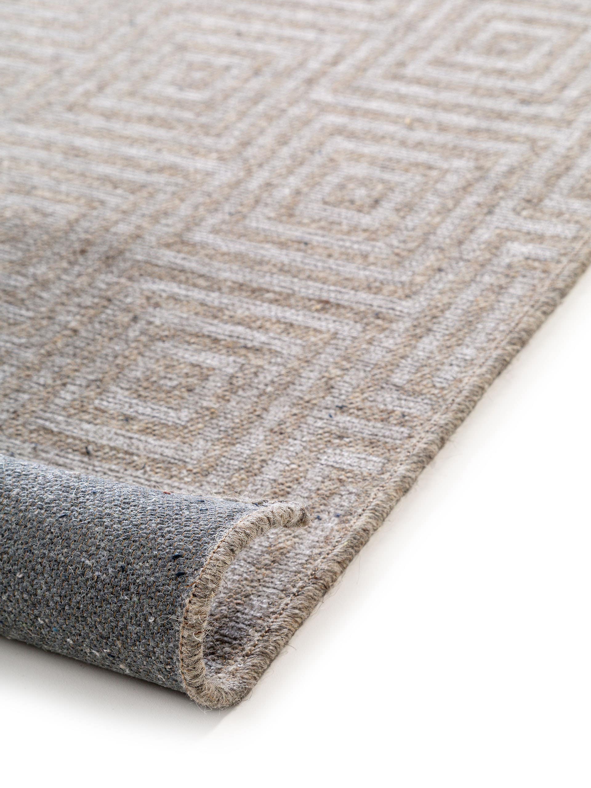 Tapis Jacob en laine gris clair