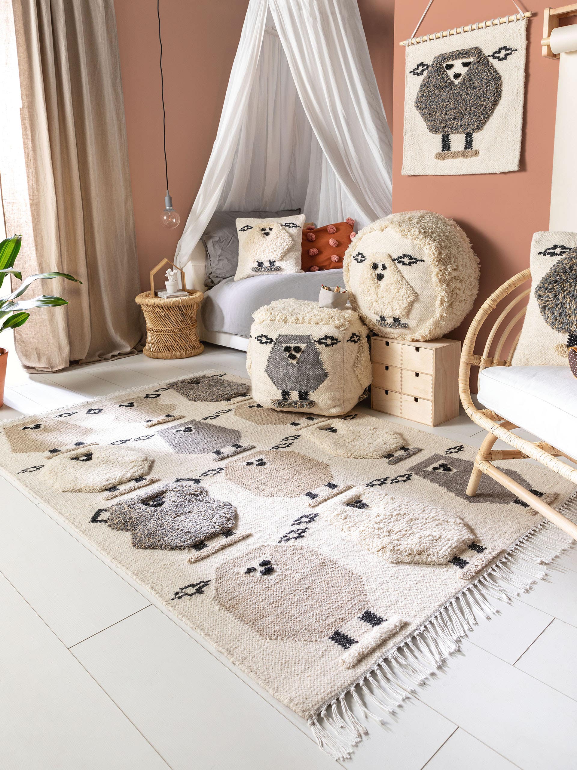 Housse de coussin Shawn ivoire