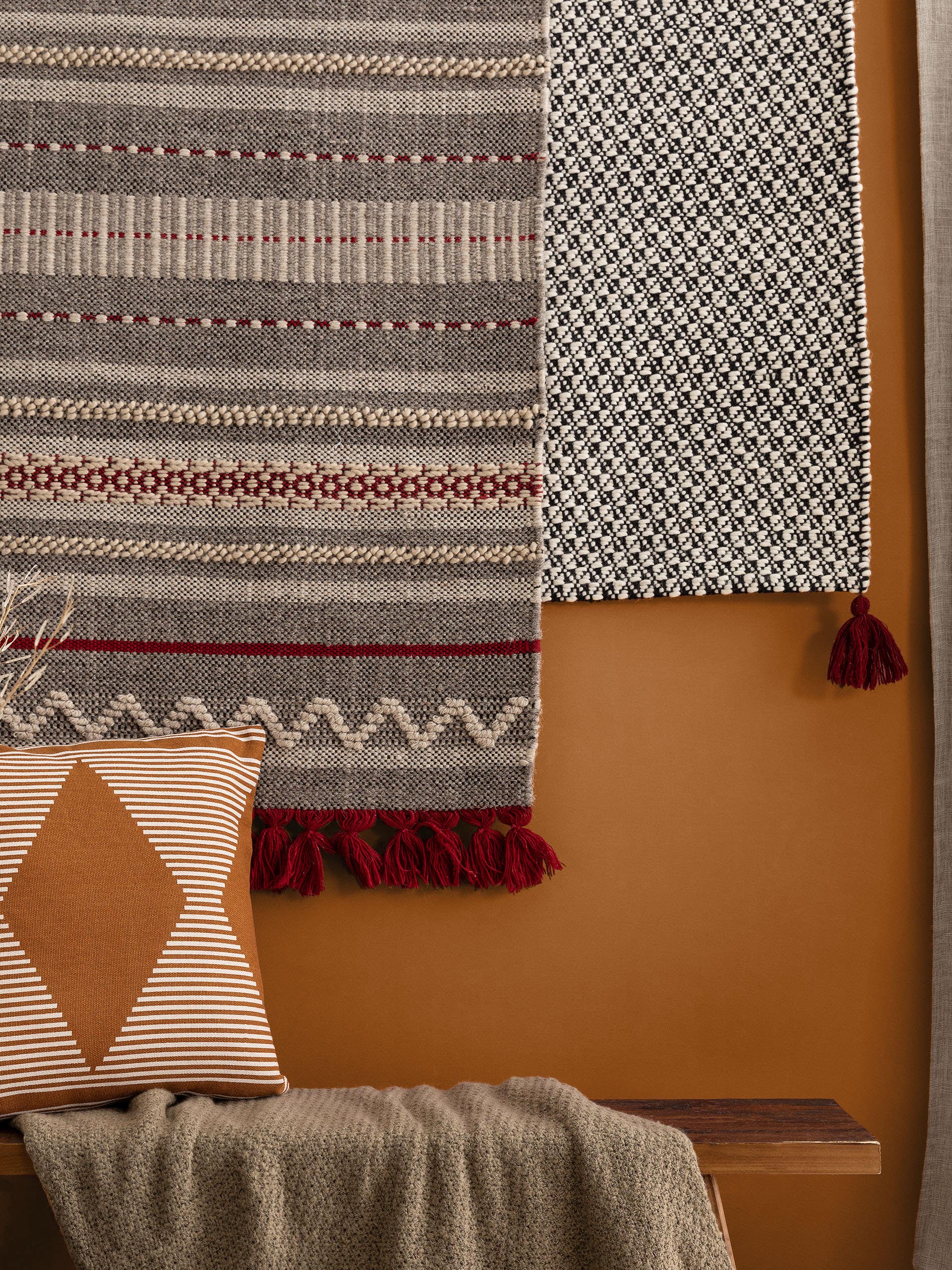 Tapis en laine Tolga /Rouge