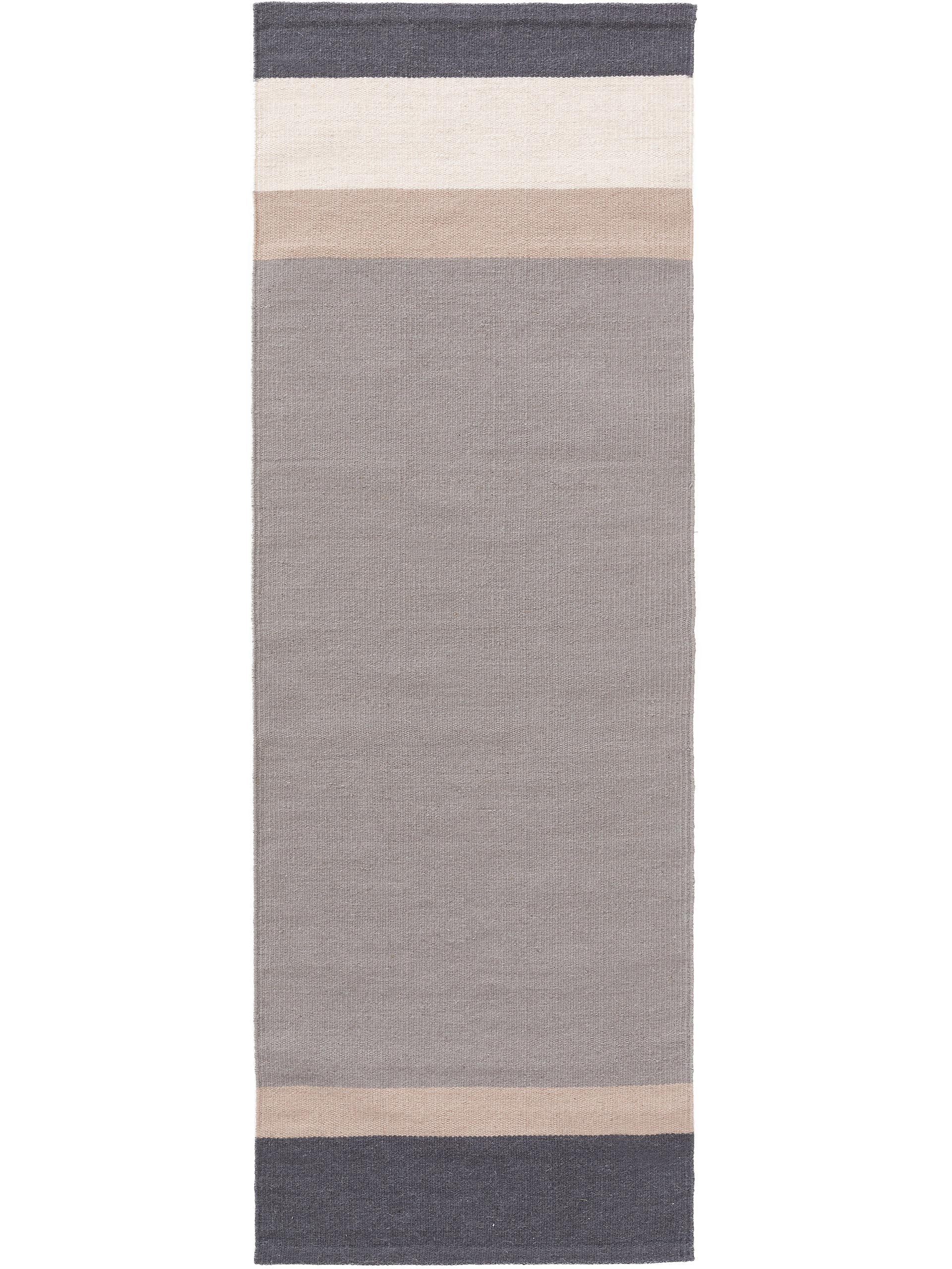 Wollteppich Läufer New Stripes Cream/Rosa