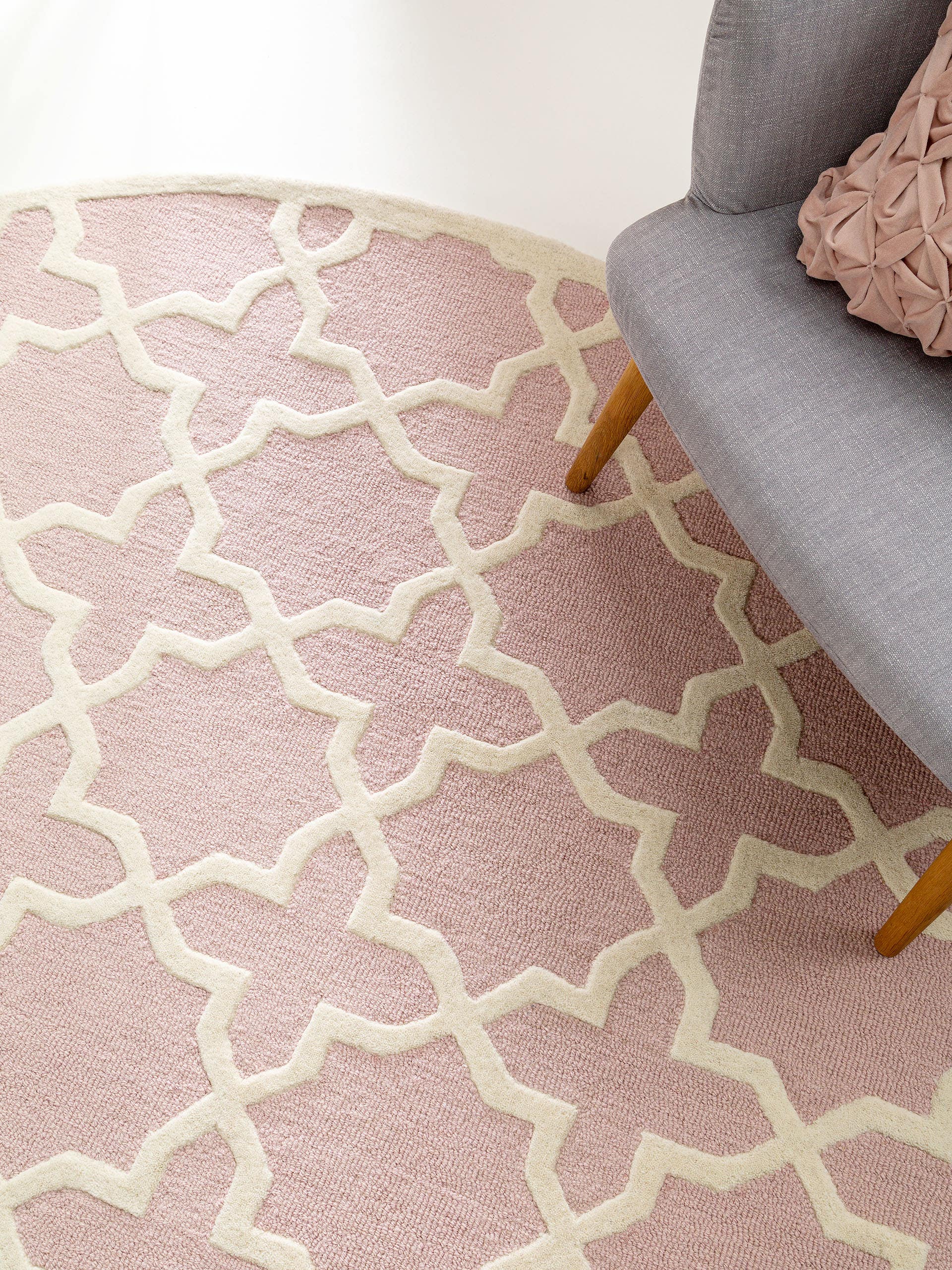 Tapis en laine rond Windsor Rose