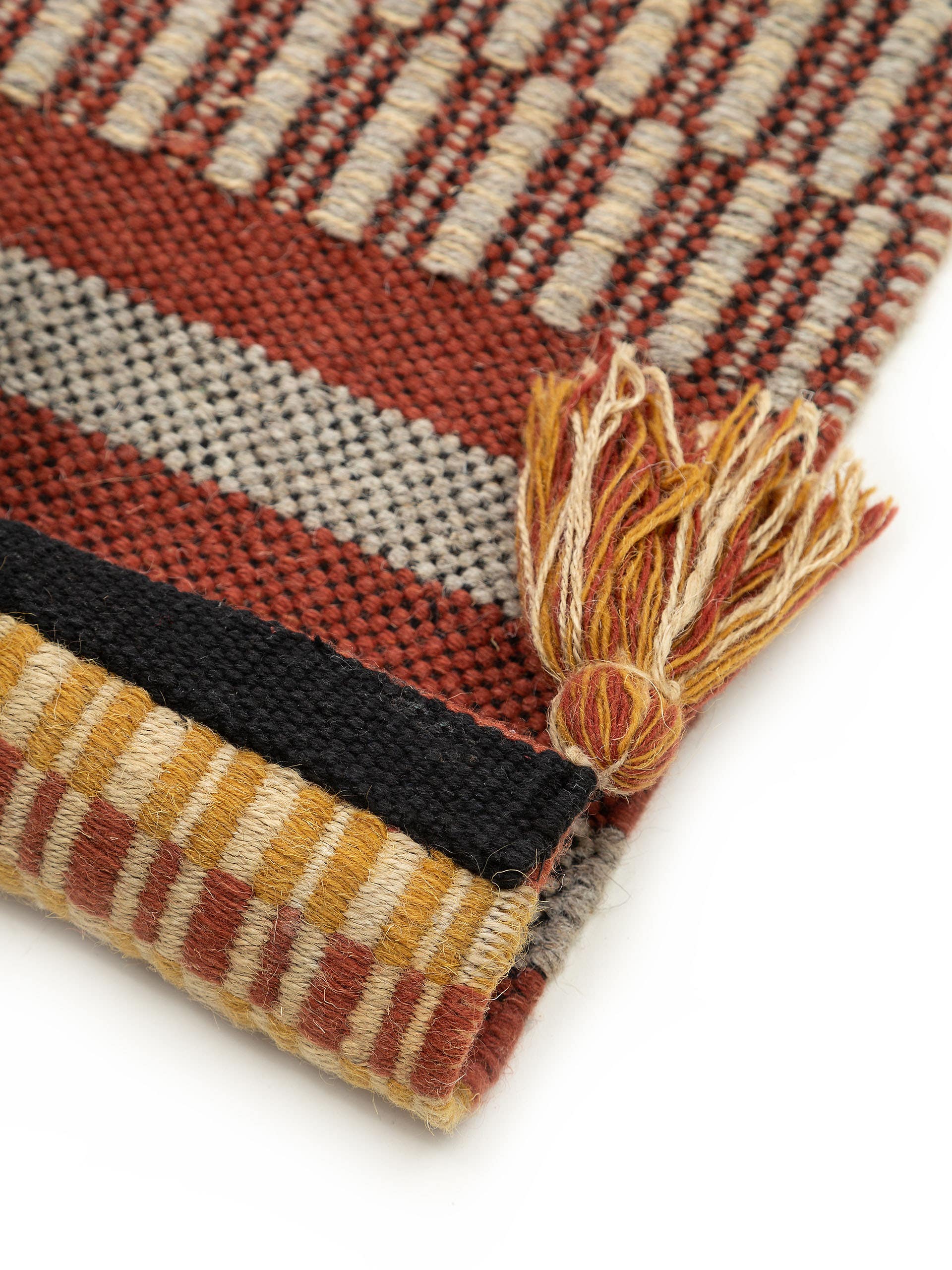 Tapis de passage en laine Haley /Rouge