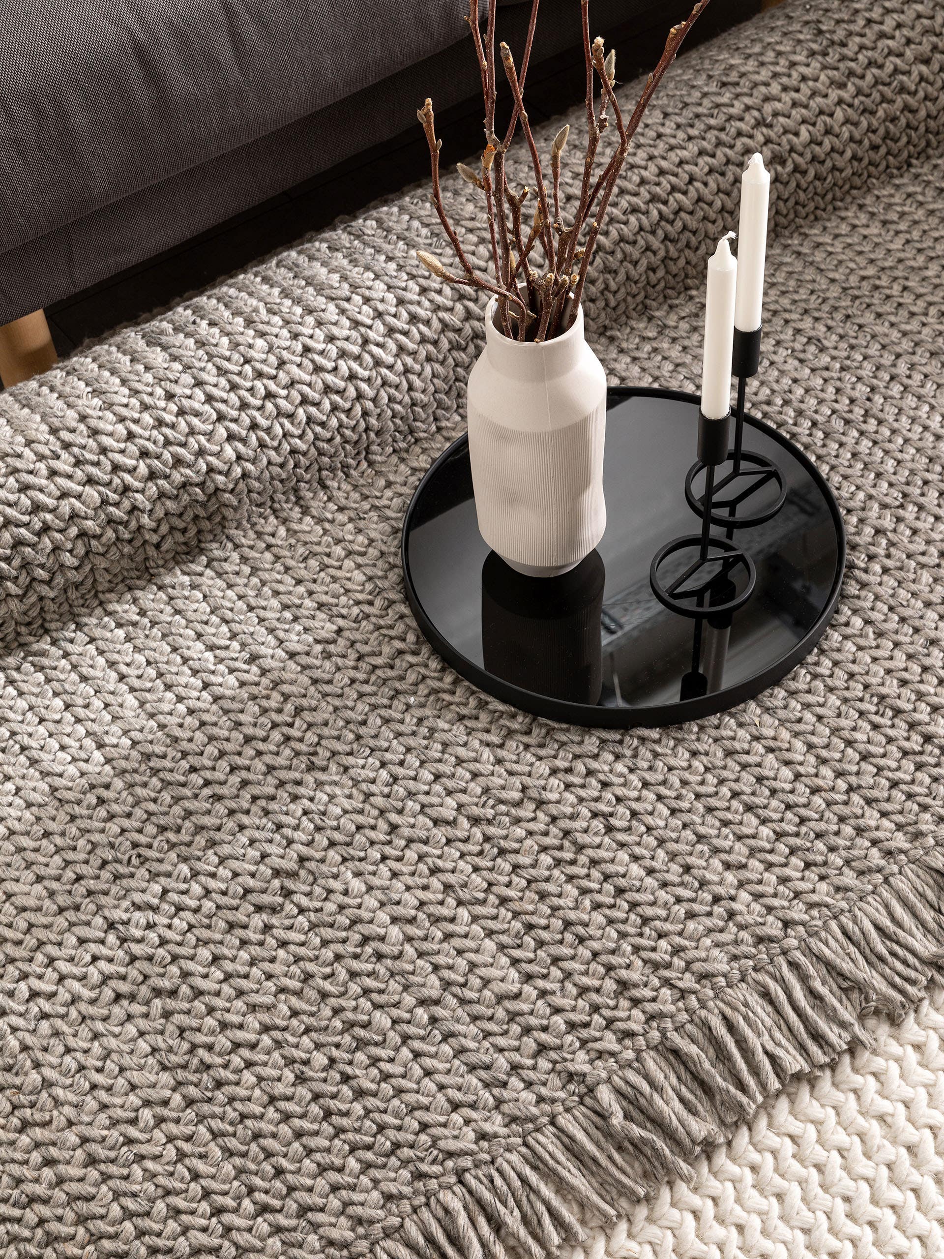 Tapis en laine Velma ivoire