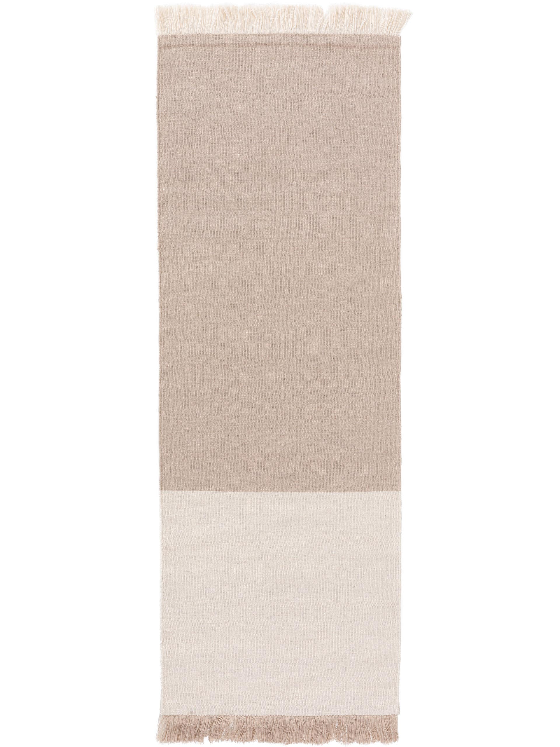 Wollteppich Läufer Blok Cream/Mint