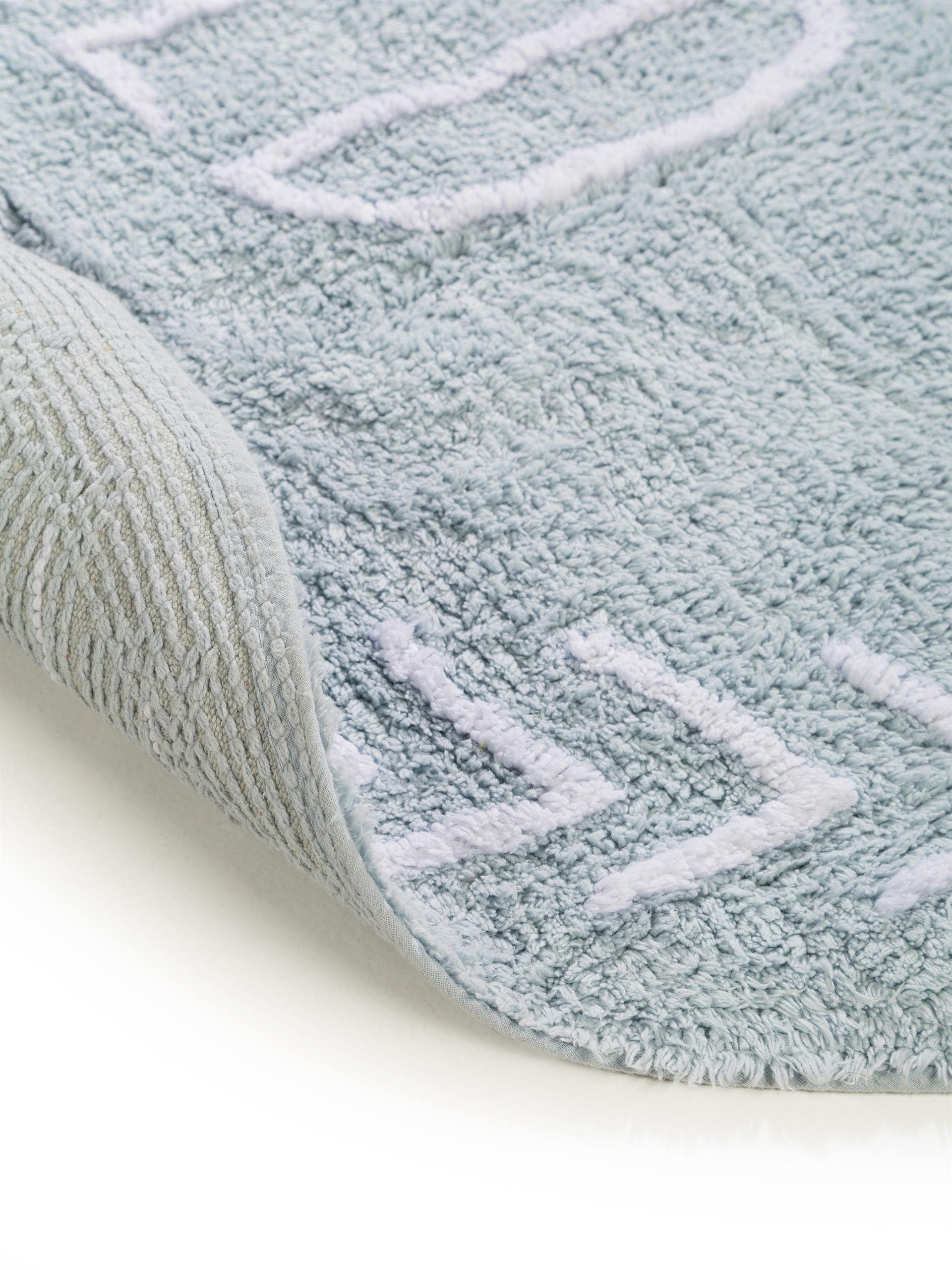 Tapis enfant lavable Inka bleu clair