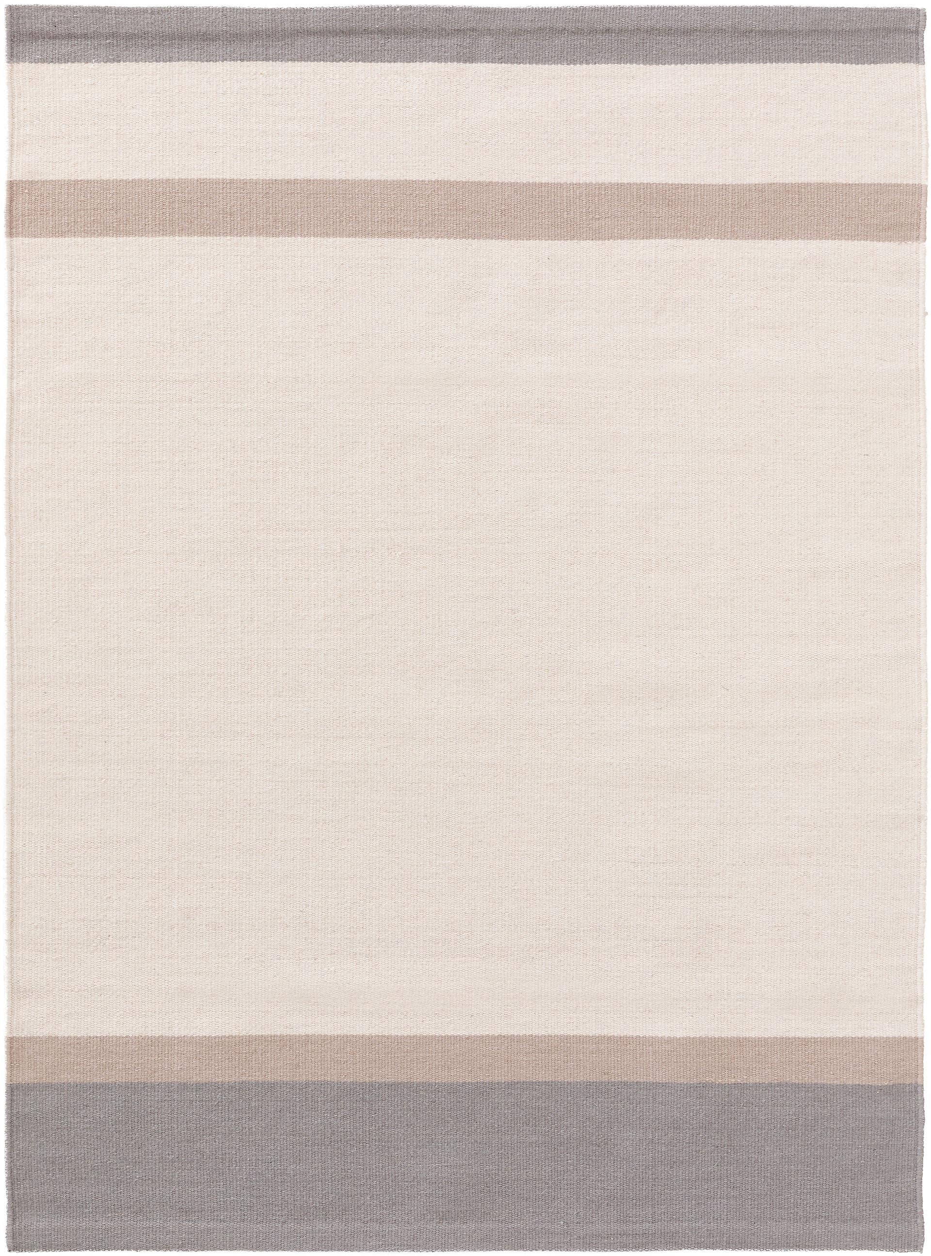 Wollteppich New Stripes Hellgrau/Mint