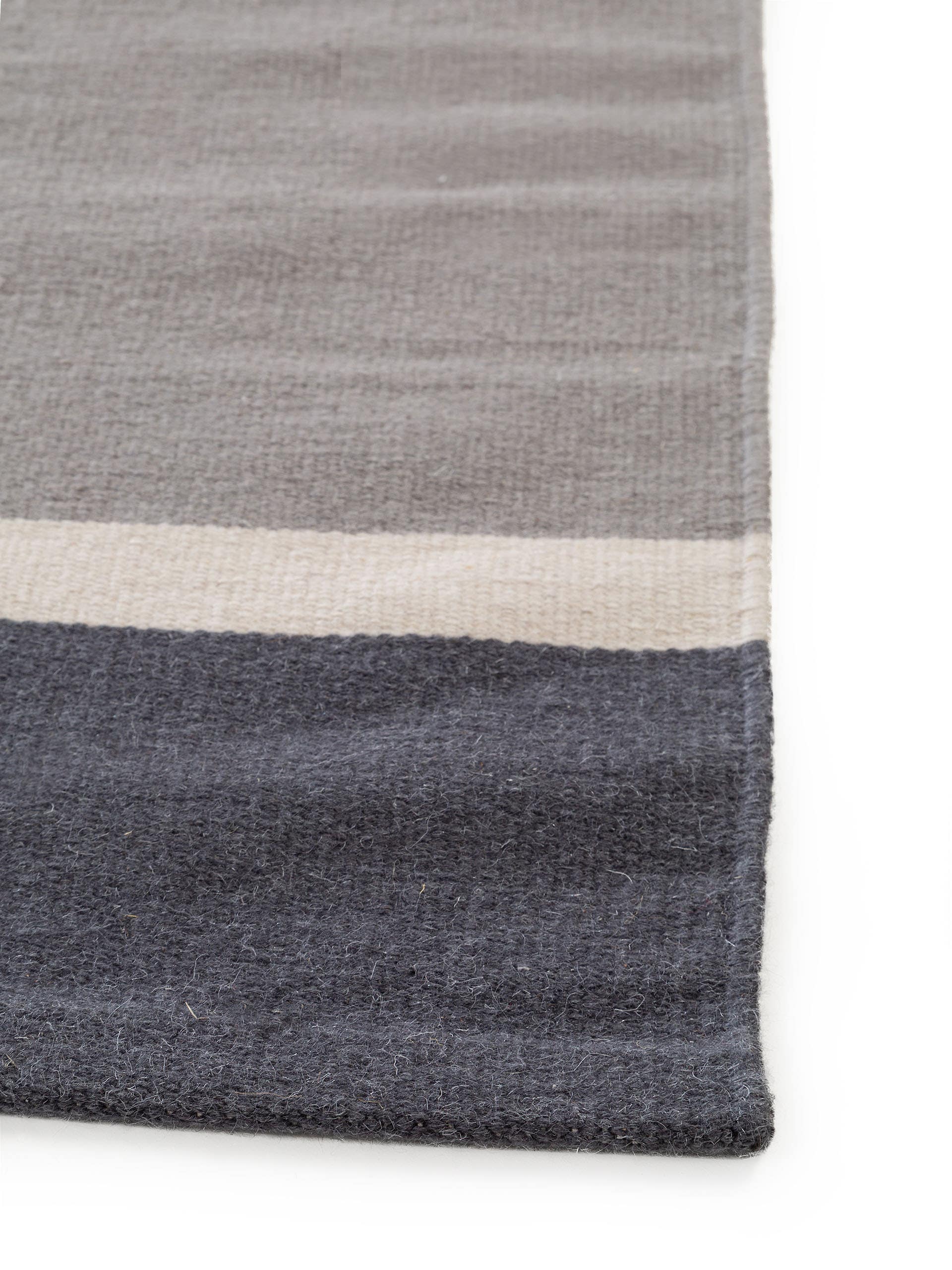 Wollteppich New Stripes Hellgrau/Mint
