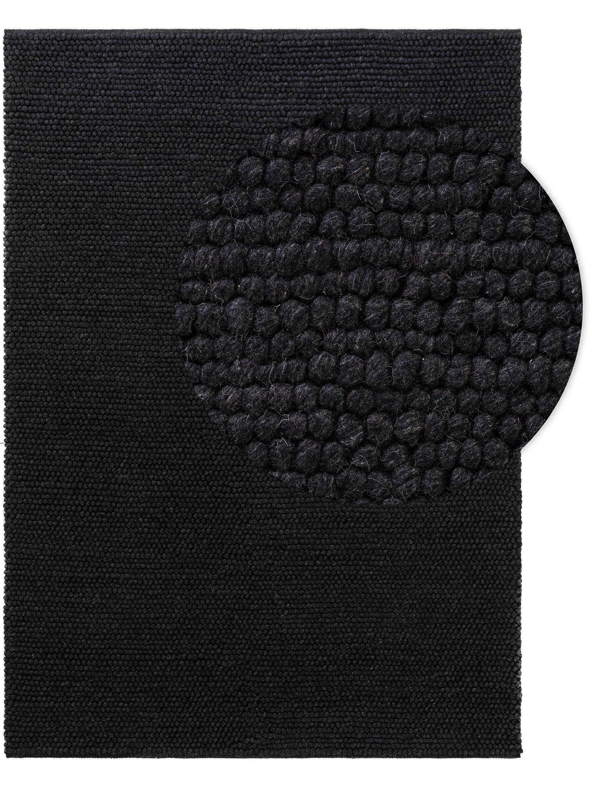 Wollteppich Beads Anthrazit