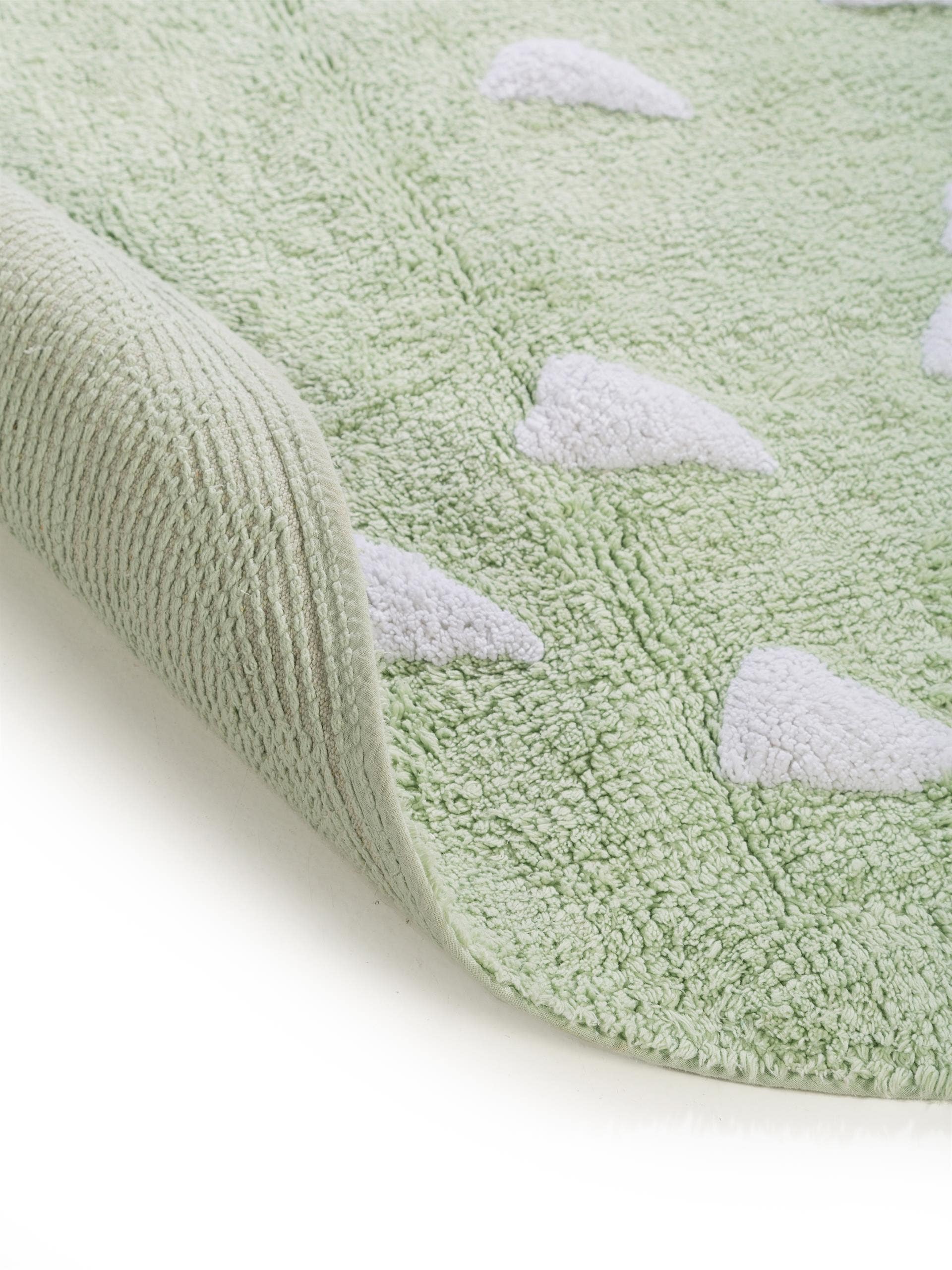 Tapis enfant lavable Inka vert clair