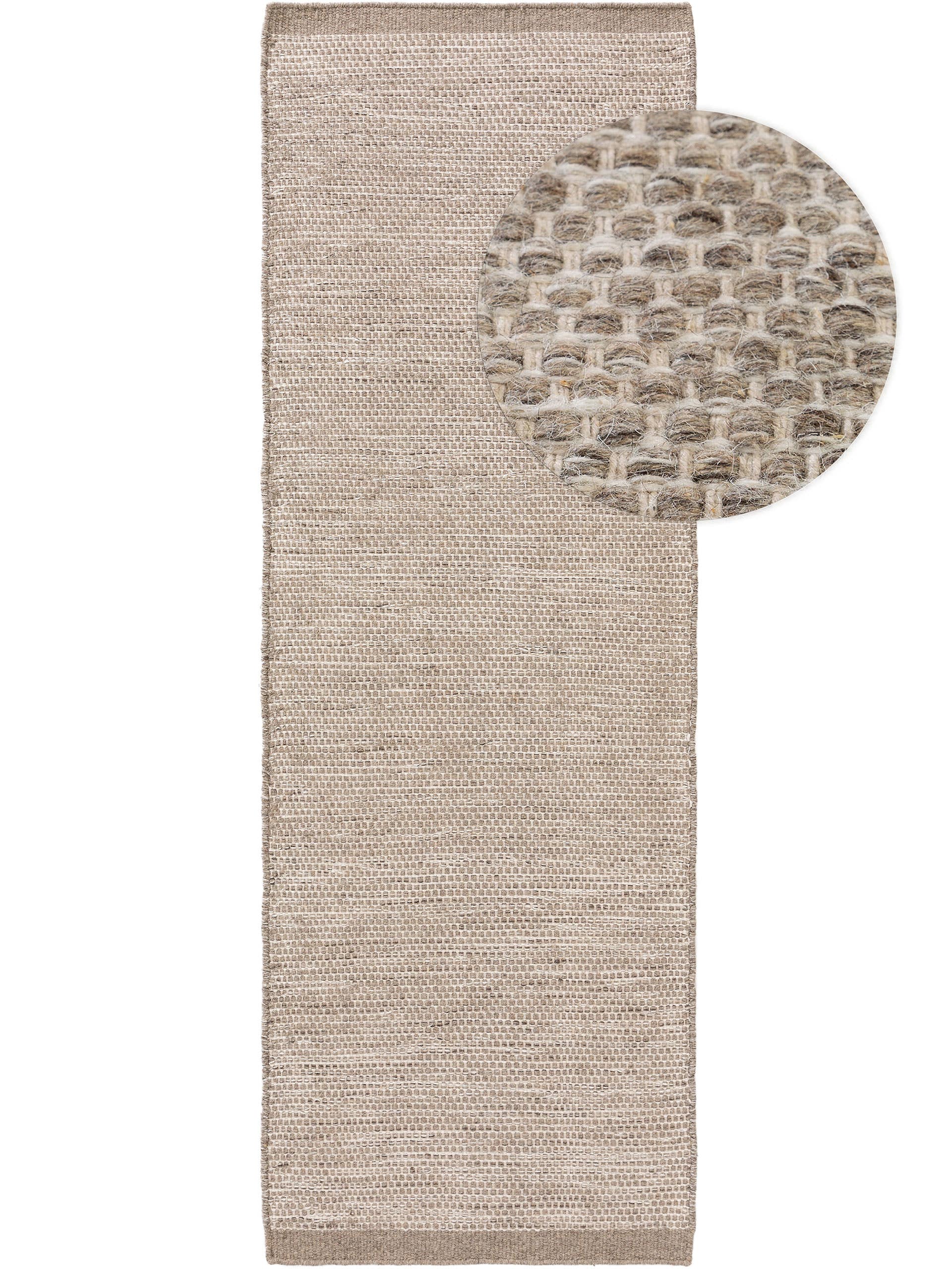 Tapis de passage en laine Rocco / Noir