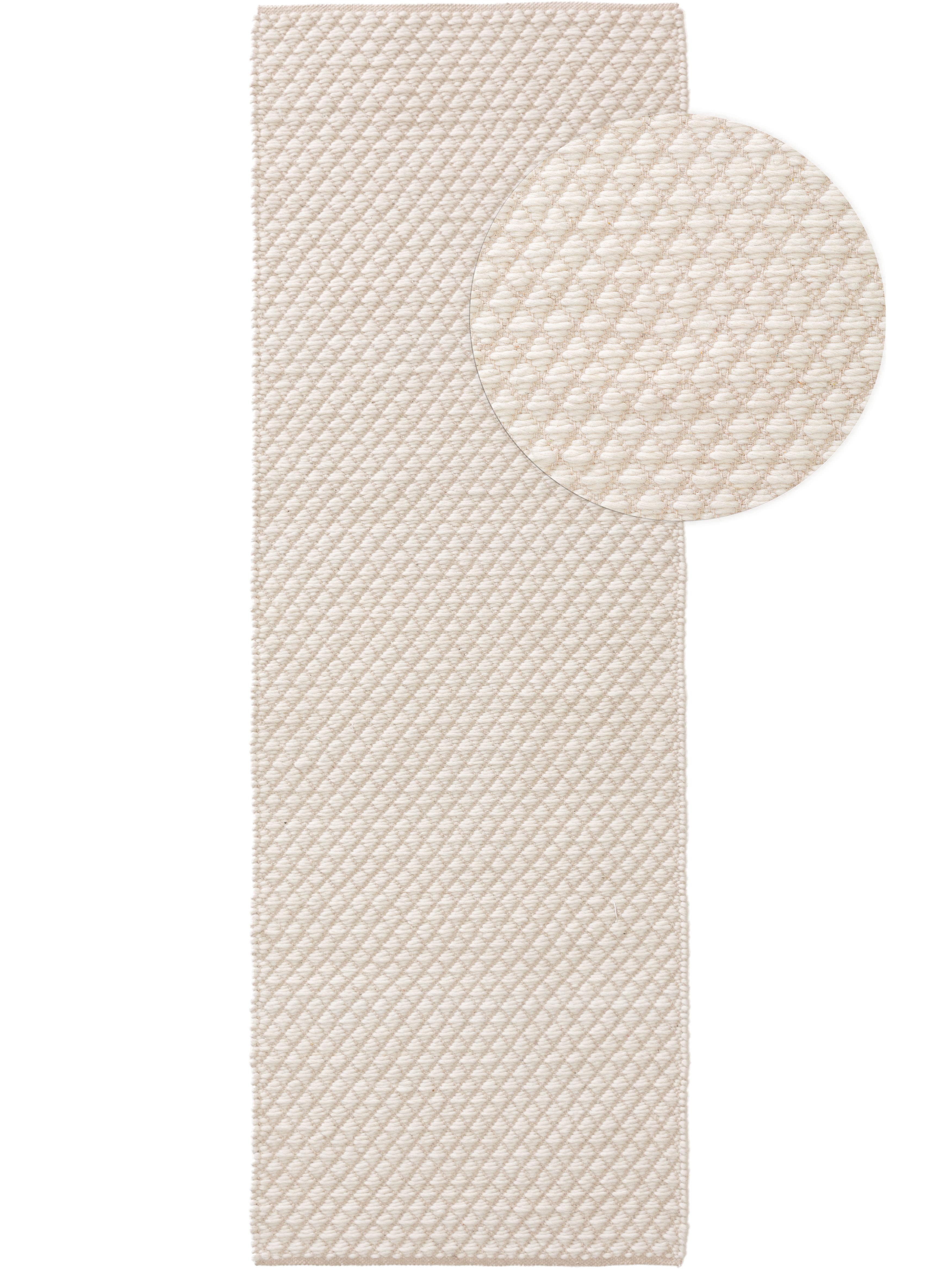 Tapis de passage en laine Ted Ivory