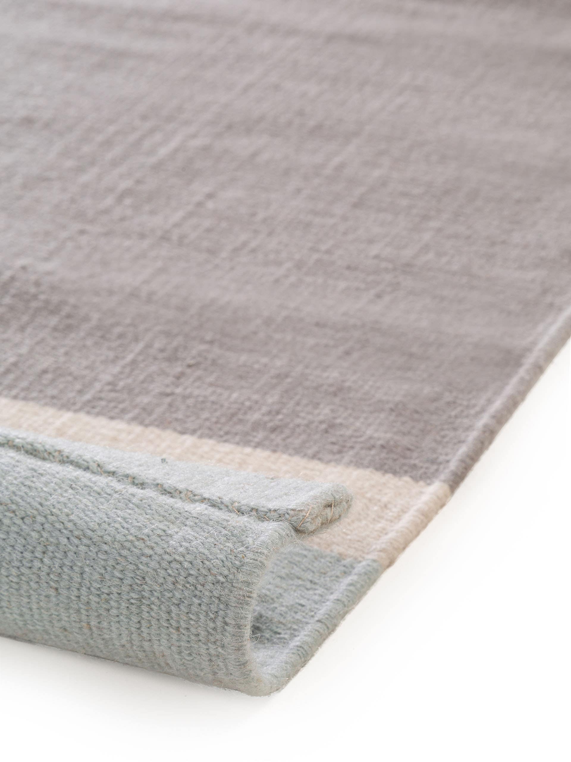 Wollteppich New Stripes Hellgrau/Mint
