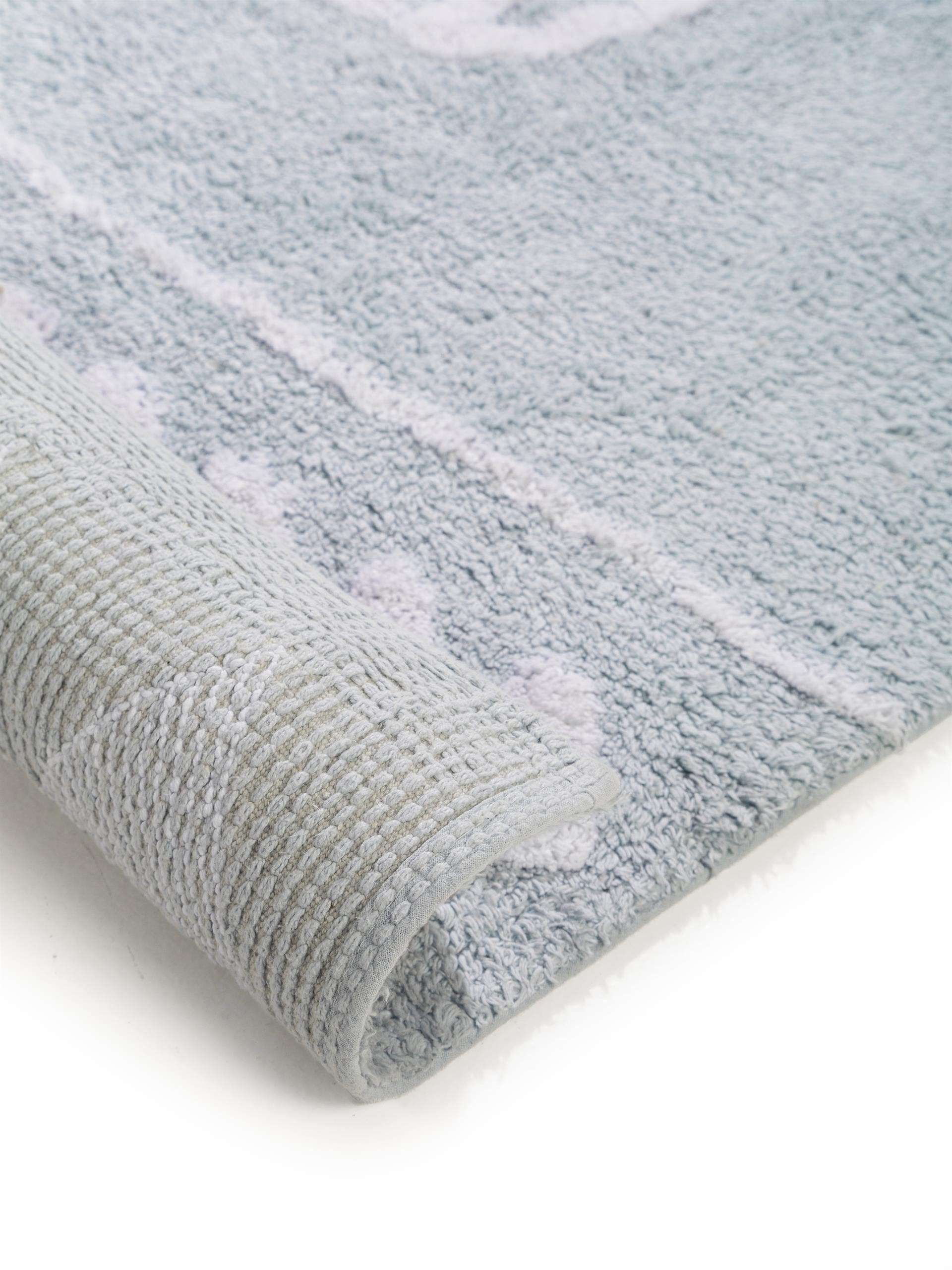 Tapis enfant lavable Inka bleu clair