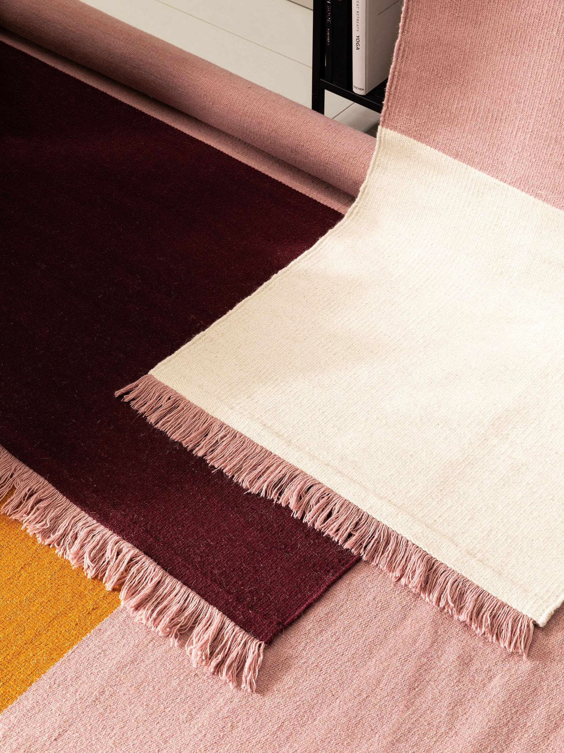 Tapis en laine Blok /Rouge foncé