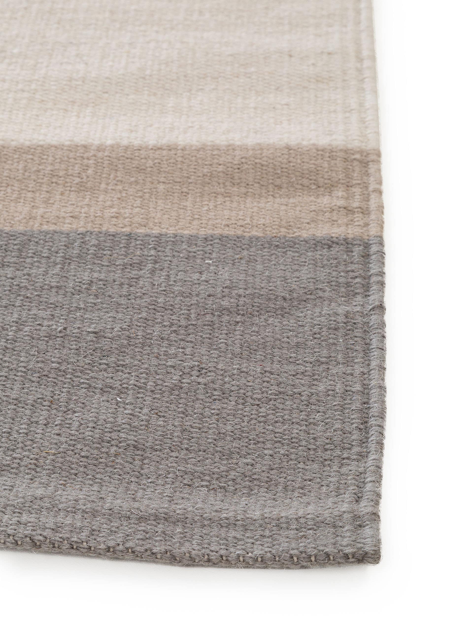 Wollteppich Läufer New Stripes Cream/Rosa