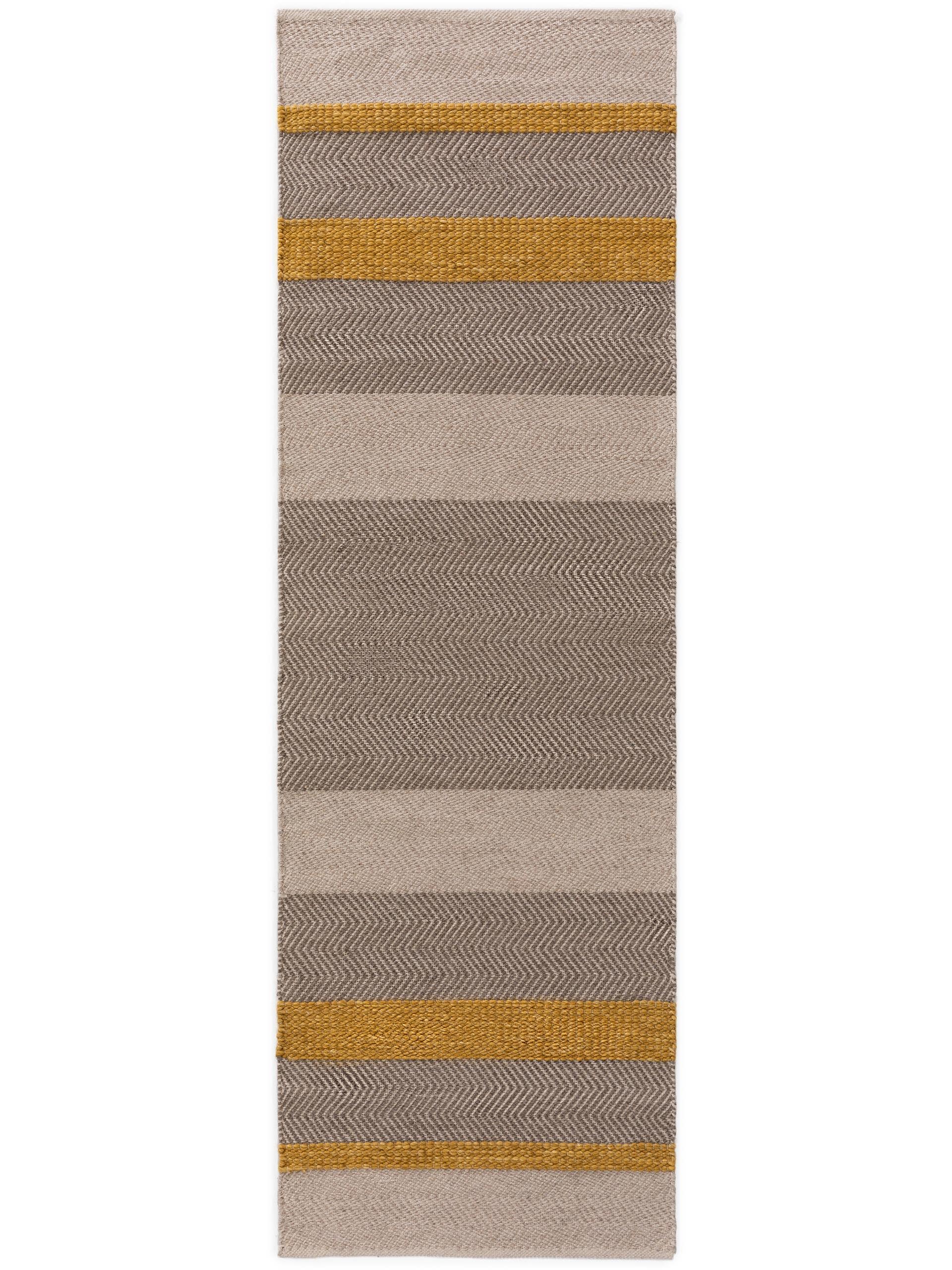 Tapis de passage en laine Phrena bleu clair
