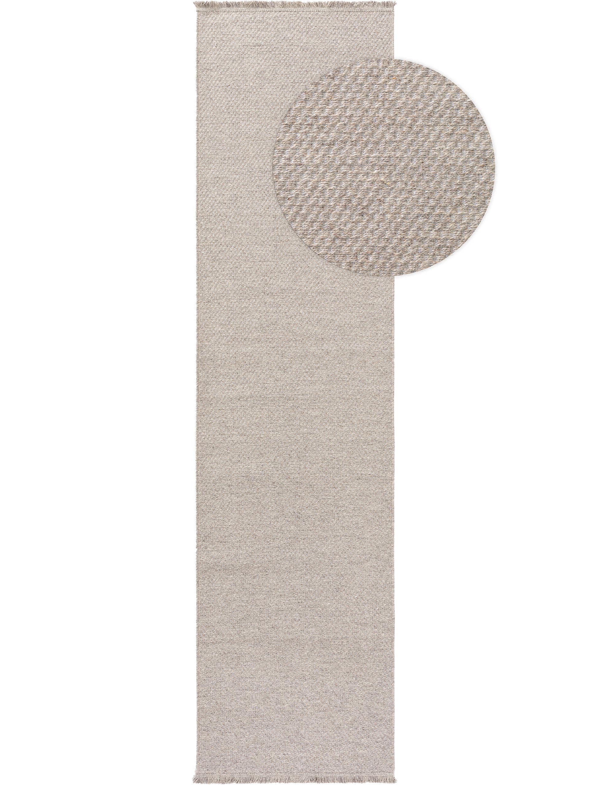 Tapis de passage en laine Celia gris foncé