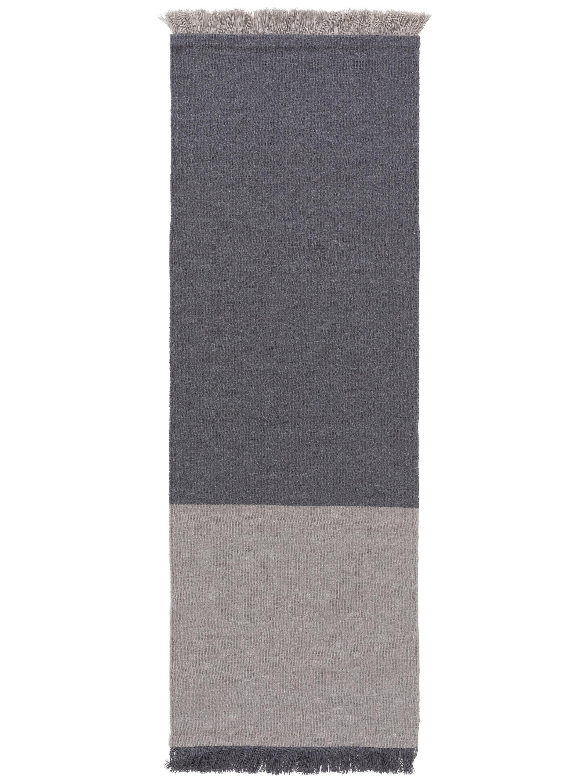 Wollteppich Läufer Blok Cream/Mint