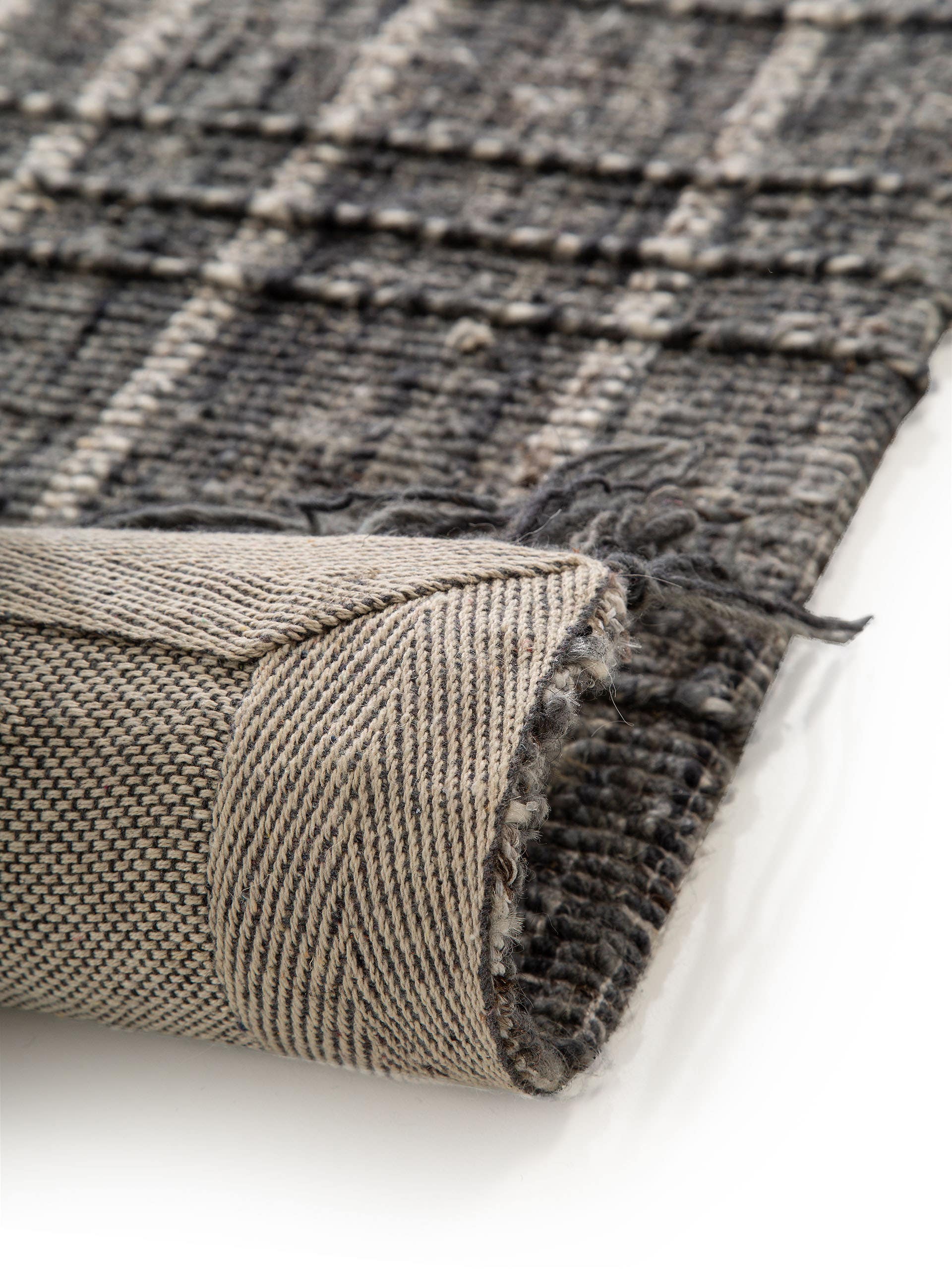 Tapis en laine de coco anthracite