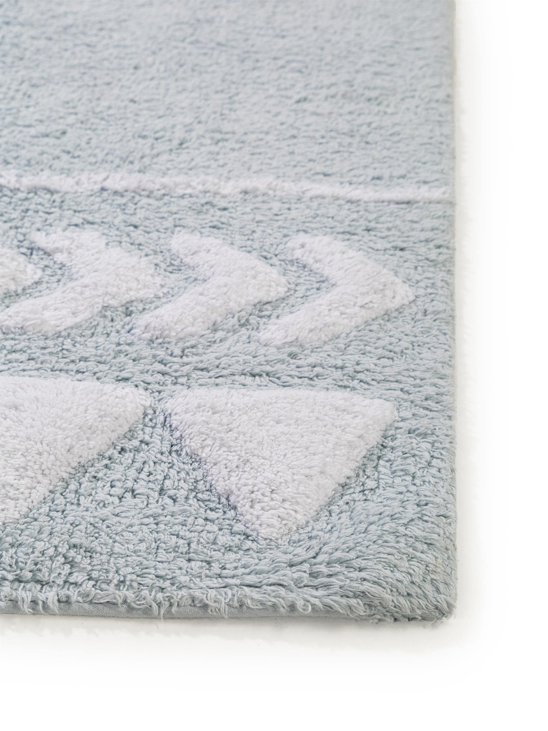 Tapis enfant lavable Inka bleu clair