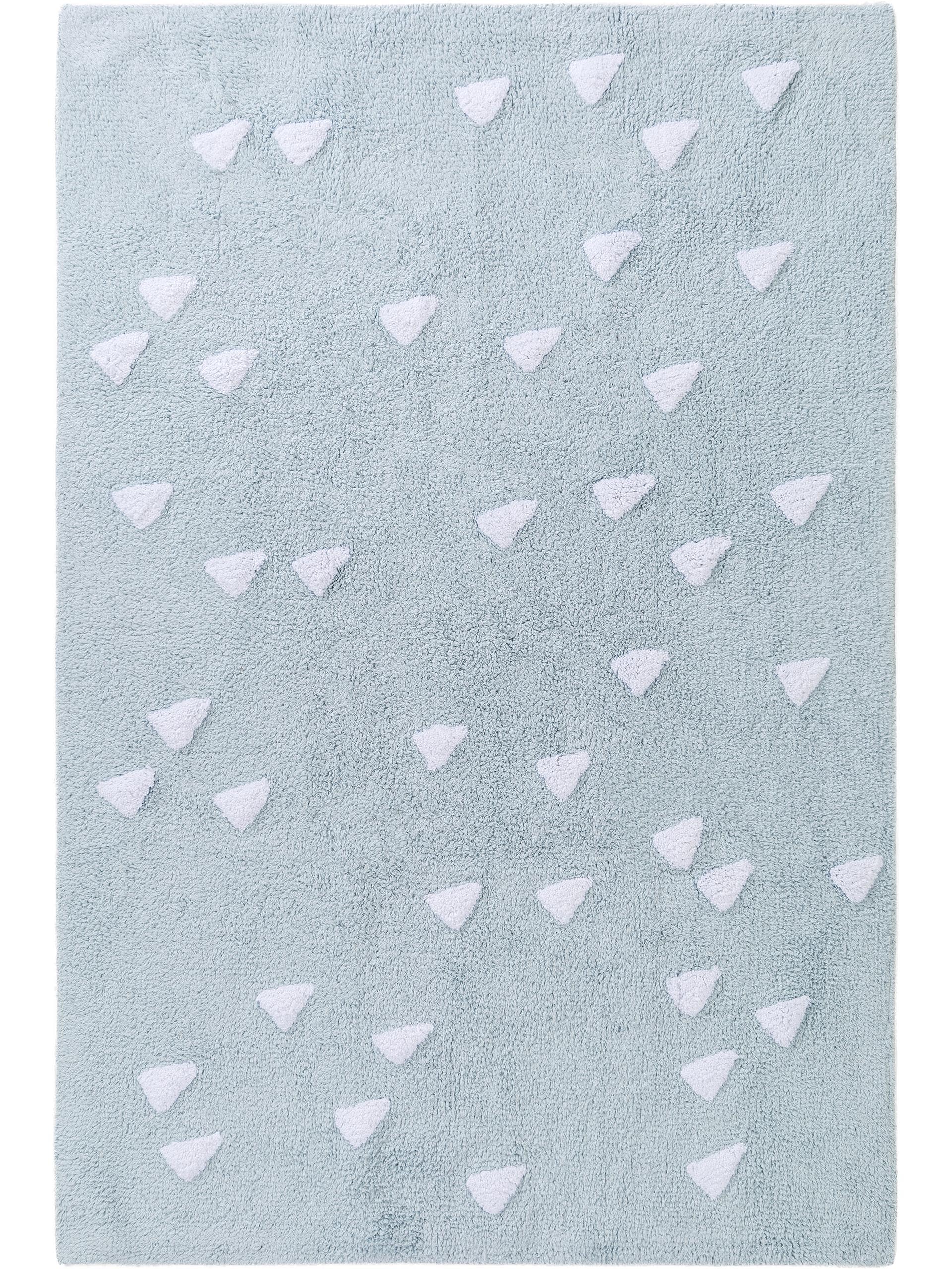 Tapis enfant lavable Inka bleu clair