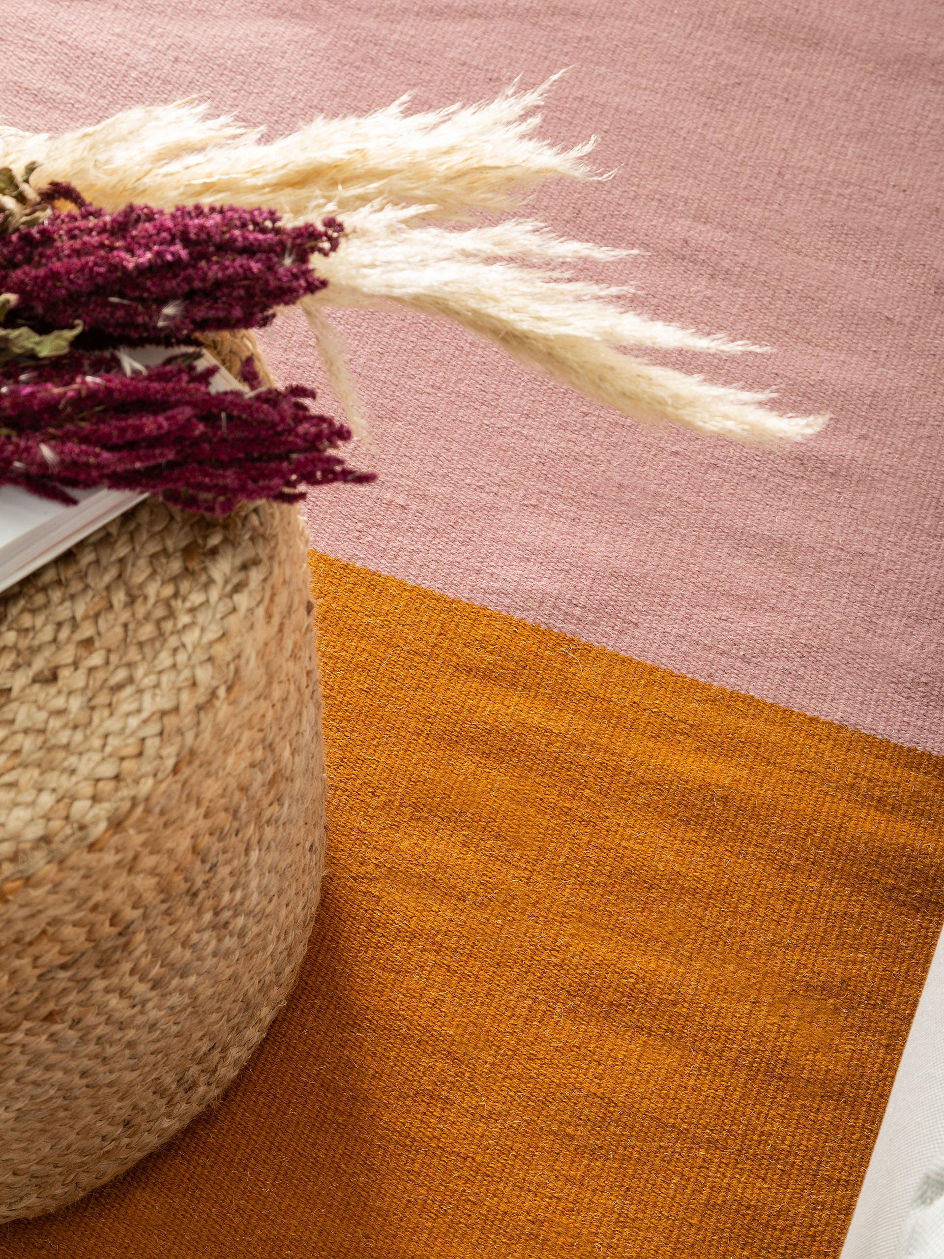 Tapis en laine Blok /Rouge foncé