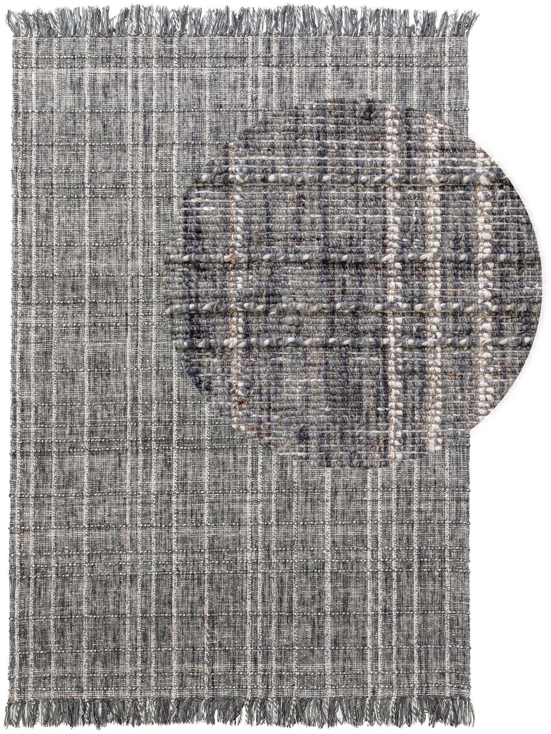 Tapis en laine de coco anthracite