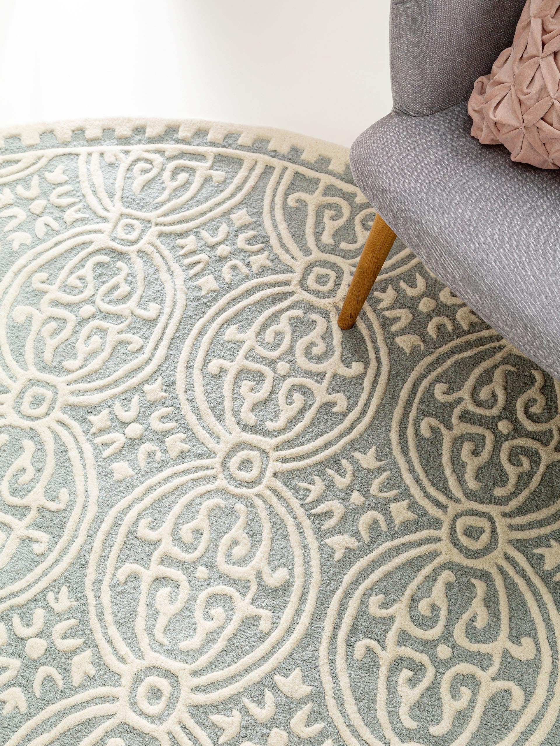 Tapis en laine Windsor bleu foncé