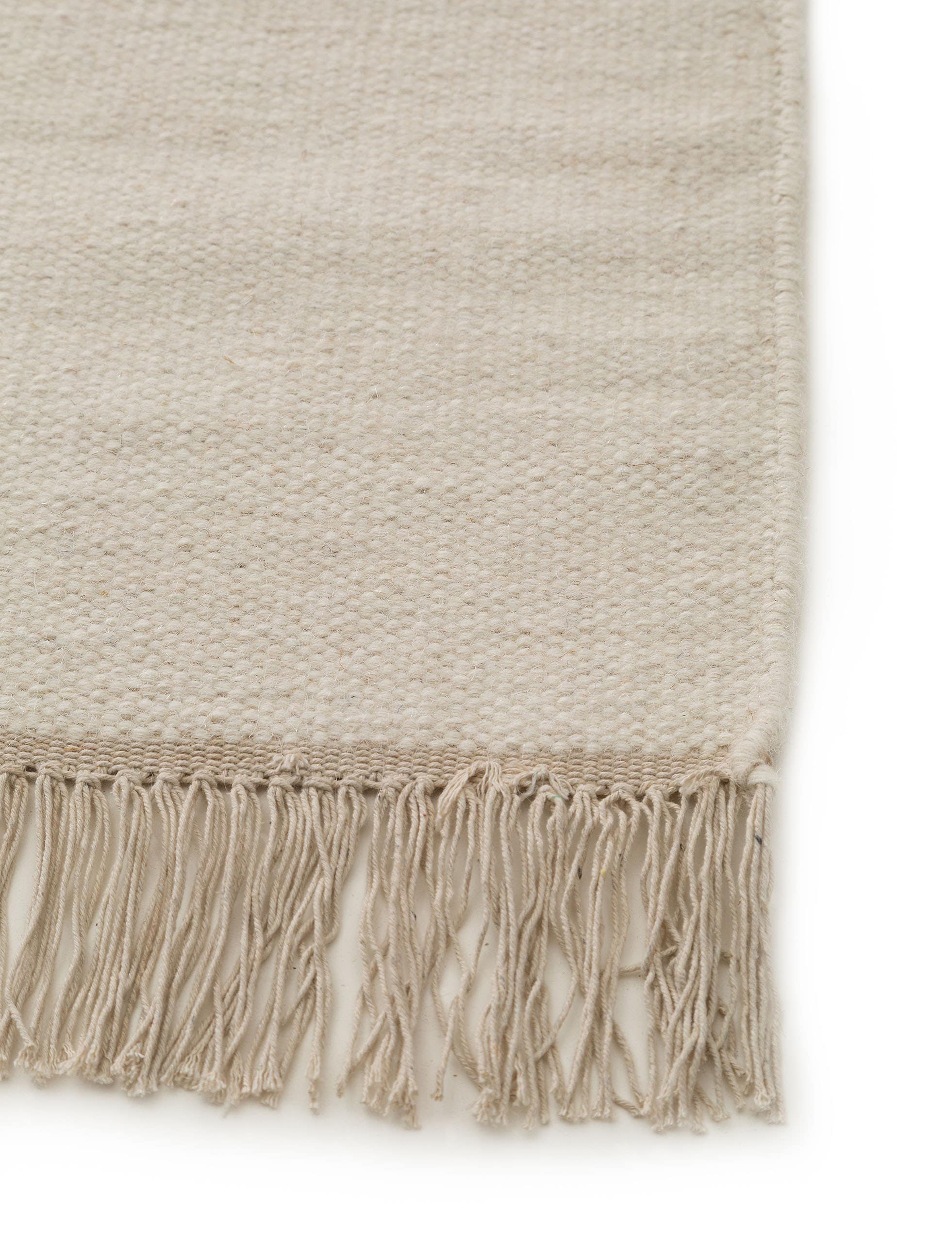Kilim tissé à la main Vince Ivoire