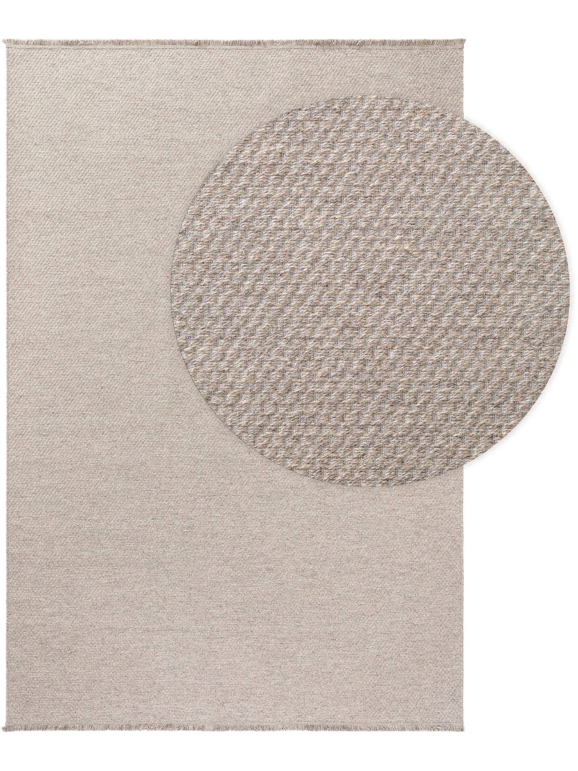 Tapis en laine Celia gris clair