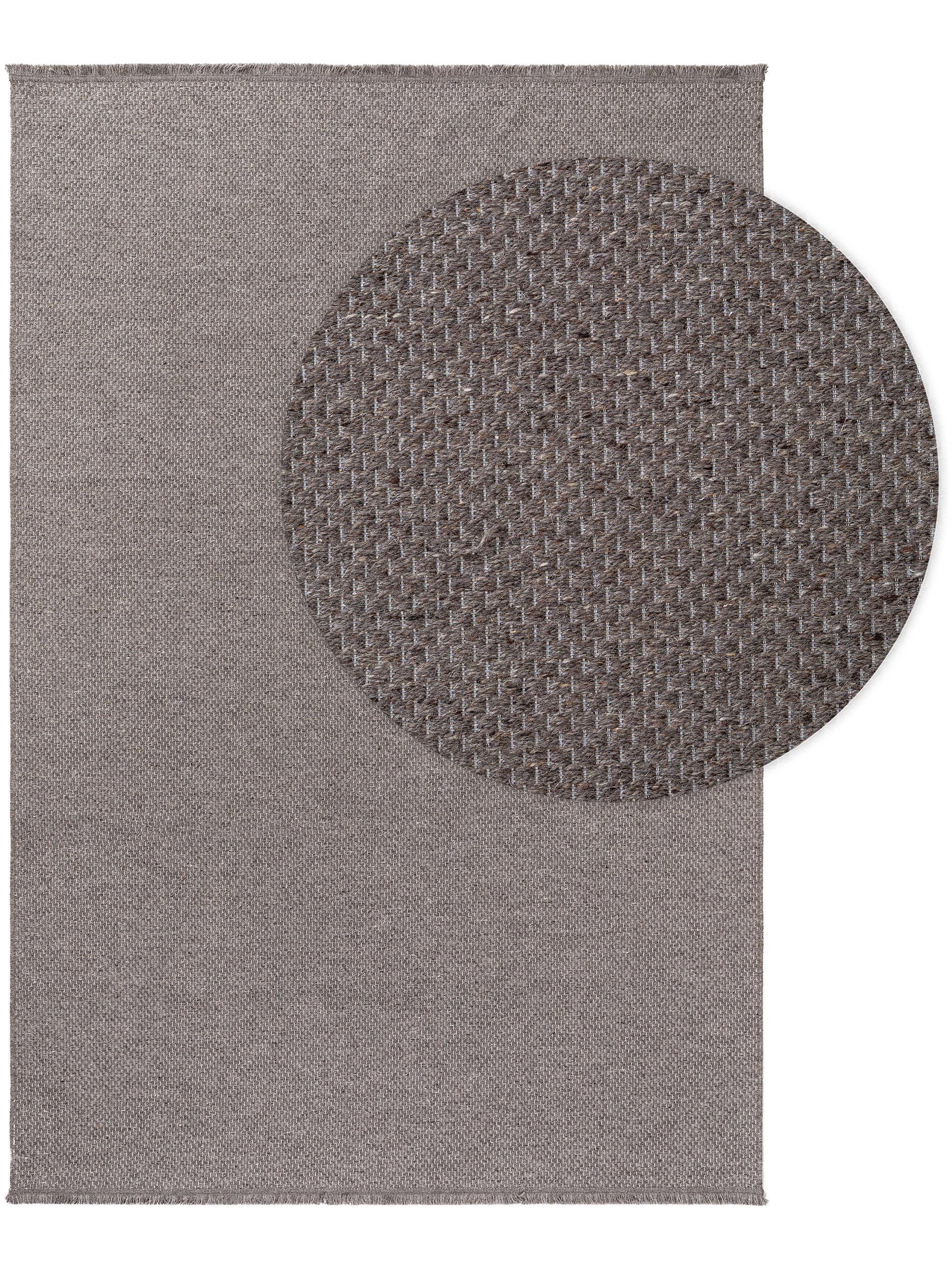 Tapis en laine Celia gris clair