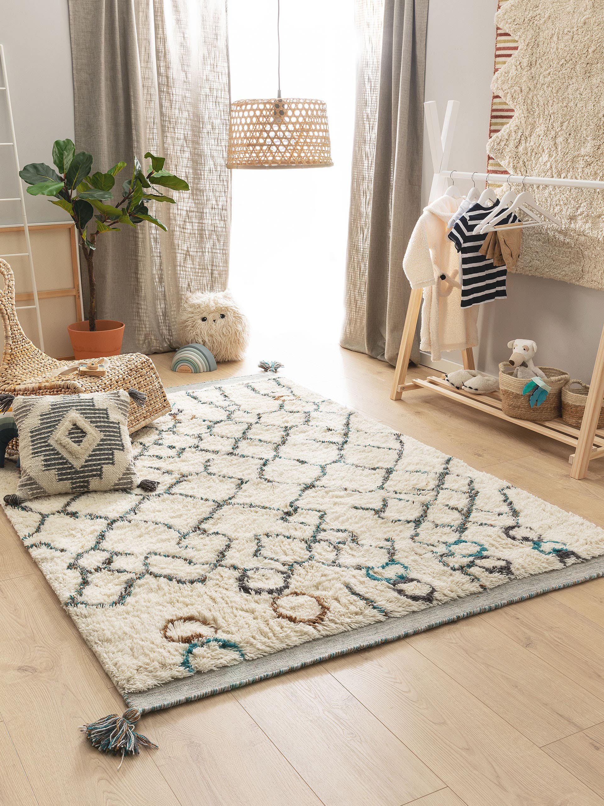 Tapis en laine Floki Ivoire