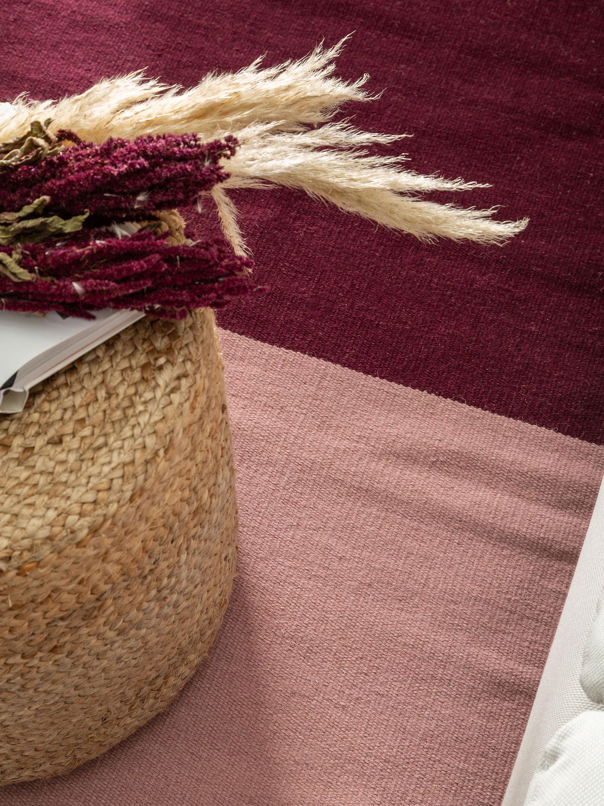 Tapis en laine Blok /Rouge foncé