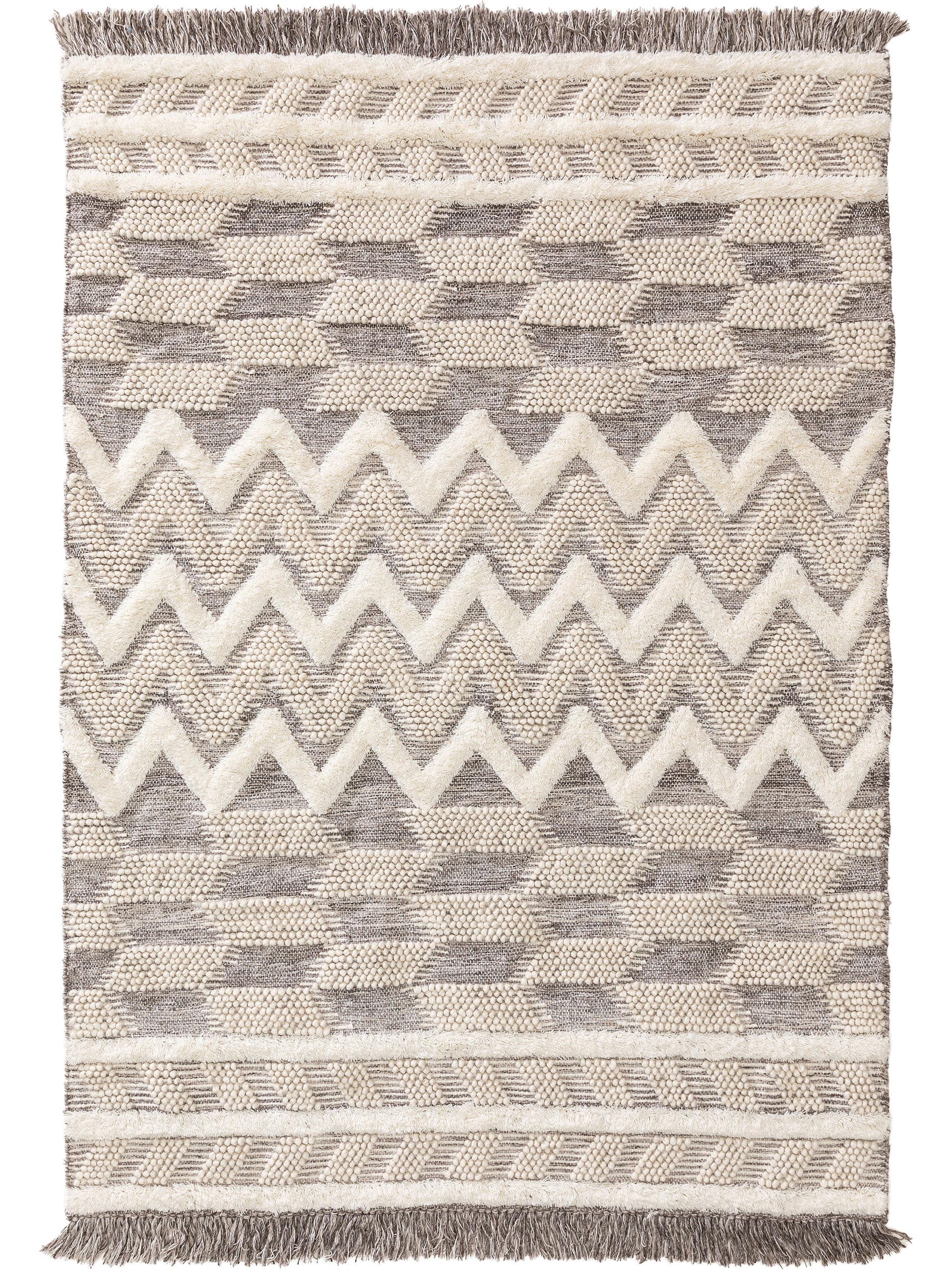 Wollteppich Impala Cream/Grau