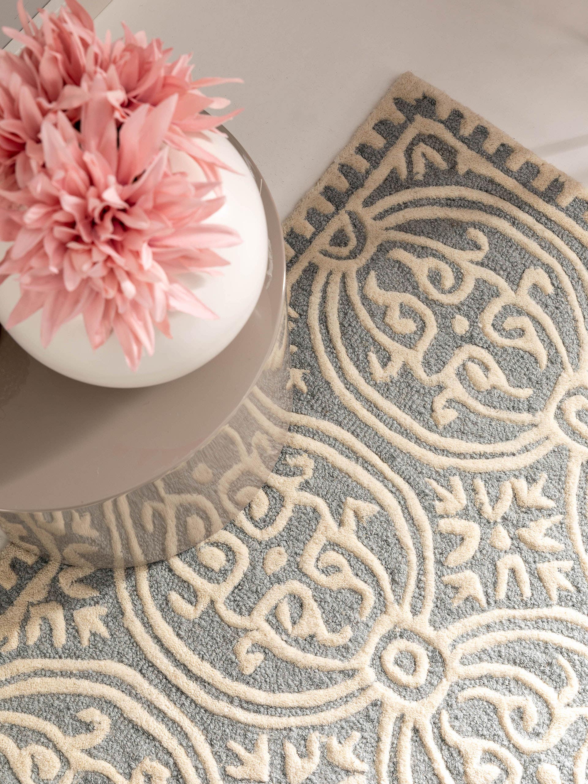 Tapis en laine Windsor bleu foncé