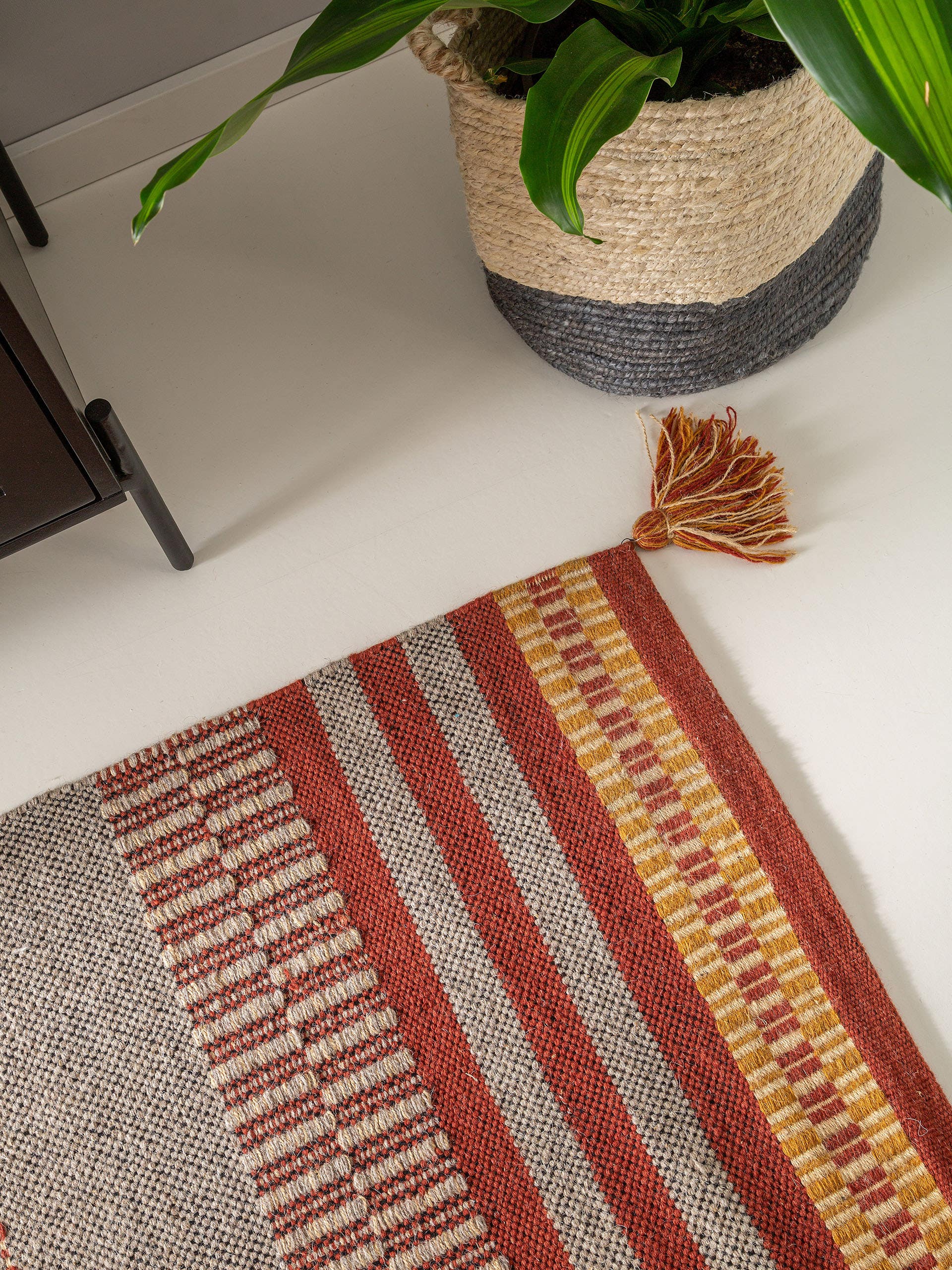 Tapis de passage en laine Haley /Rouge