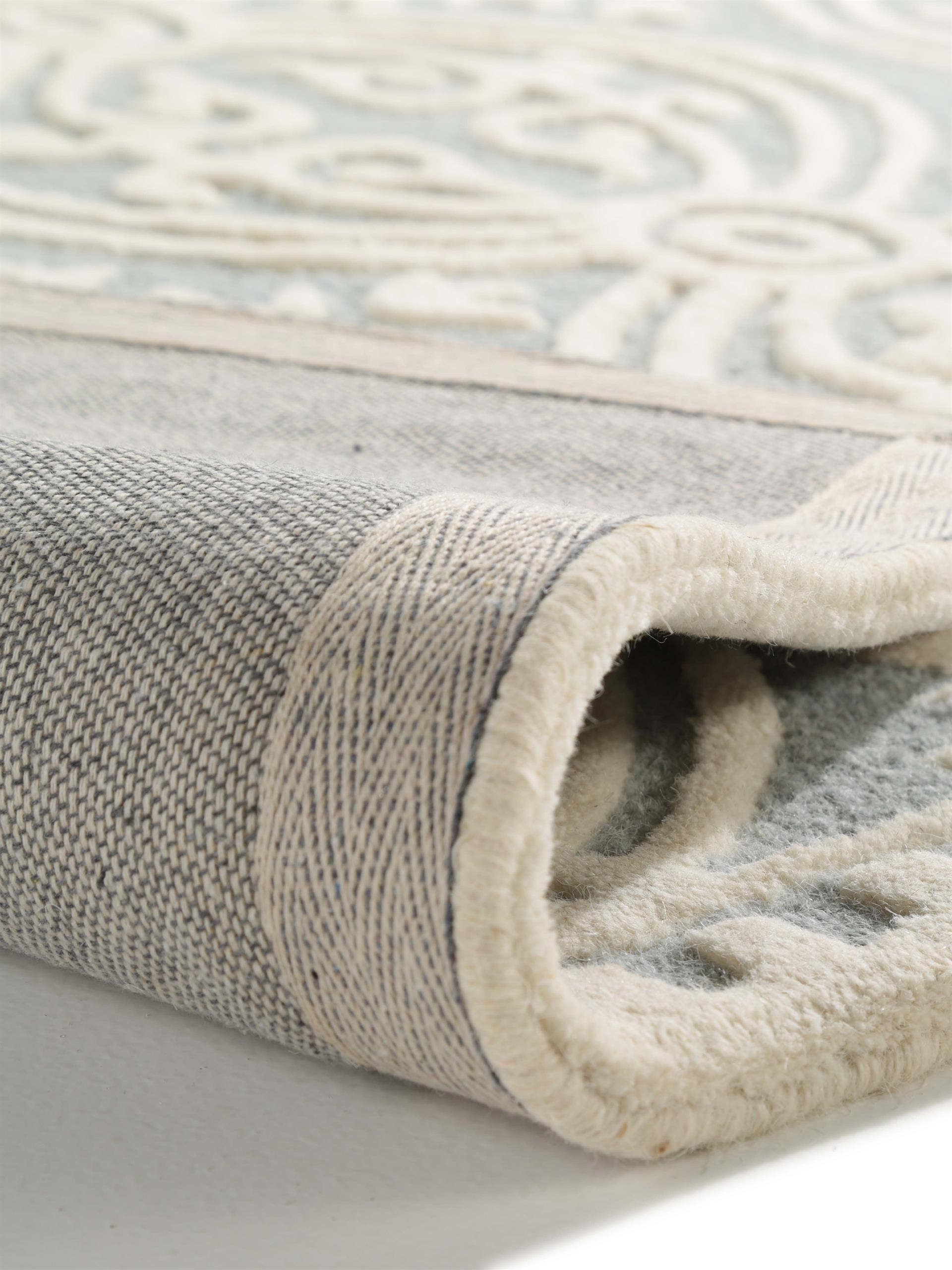 Tapis en laine Windsor bleu foncé
