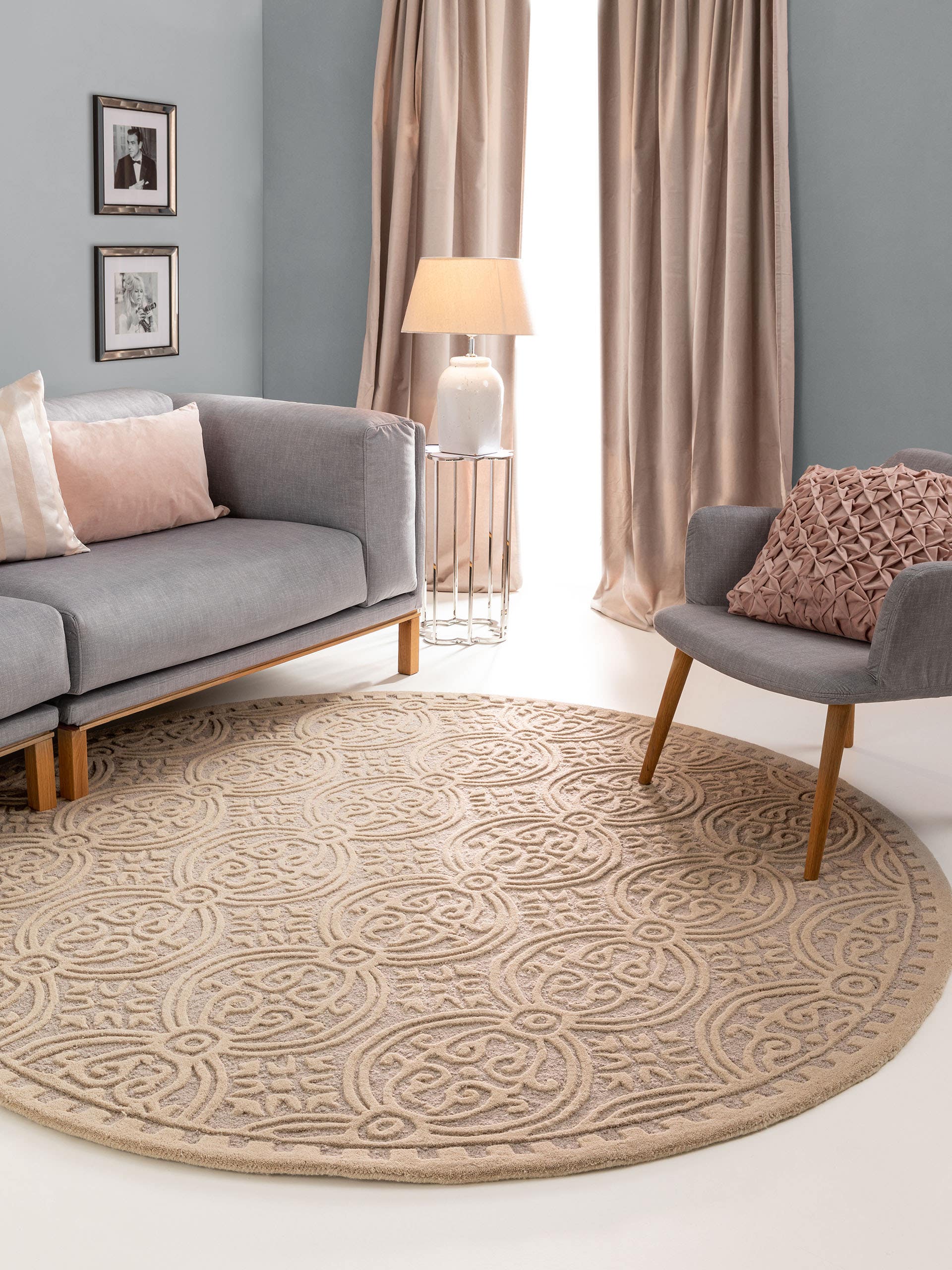 Tapis en laine Windsor bleu foncé