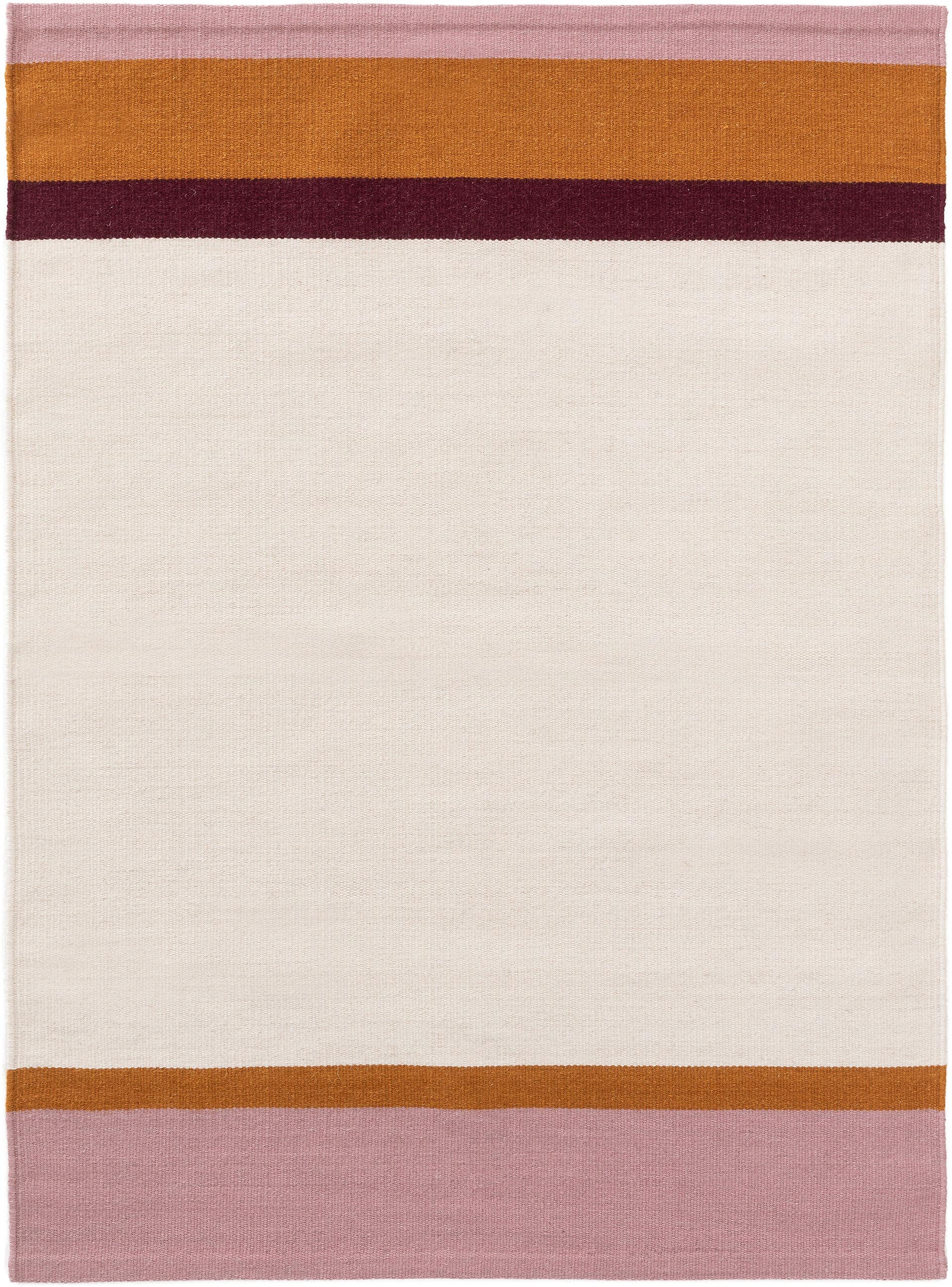 Wollteppich New Stripes Hellgrau/Mint