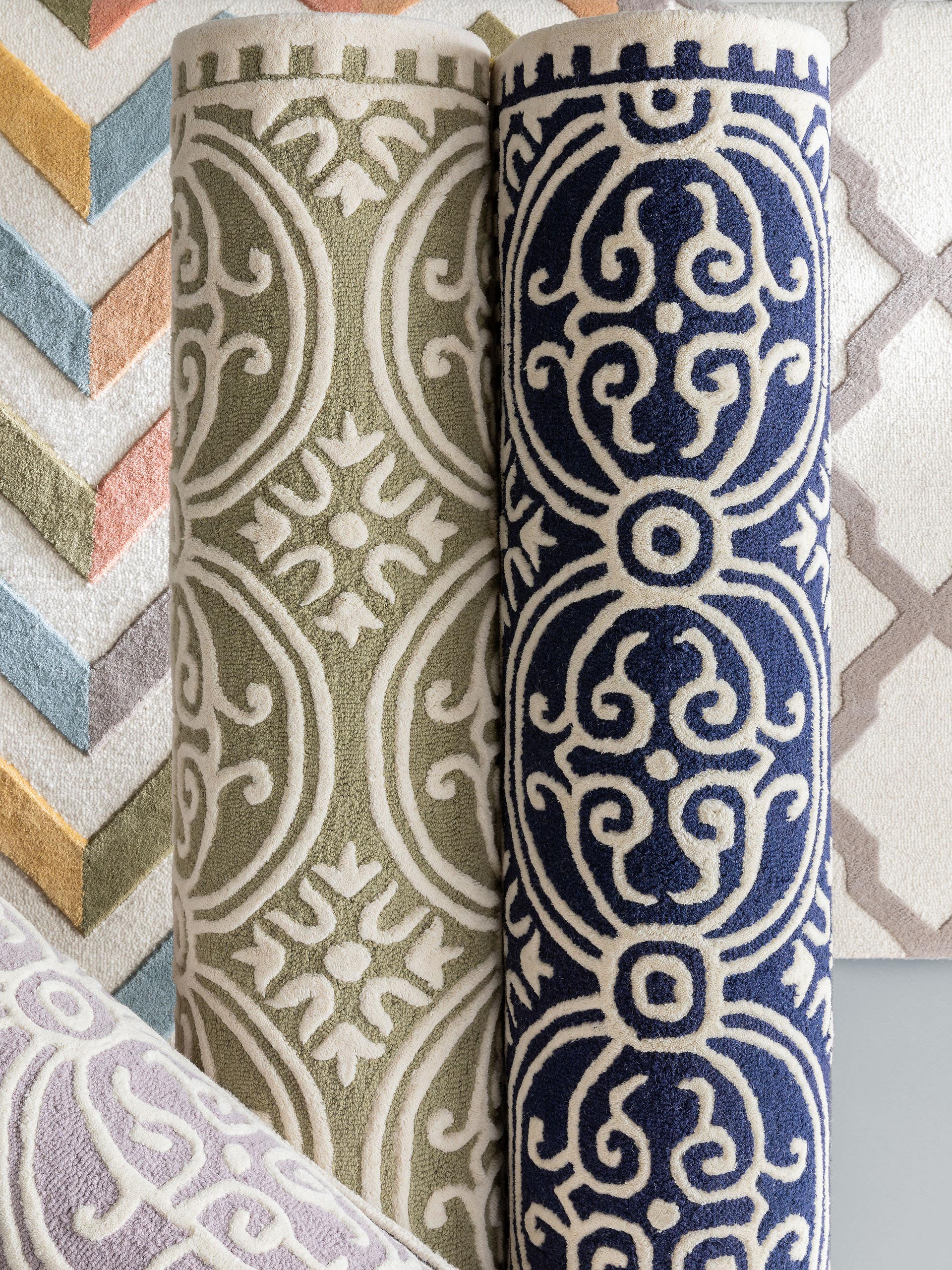 Tapis en laine Windsor bleu foncé