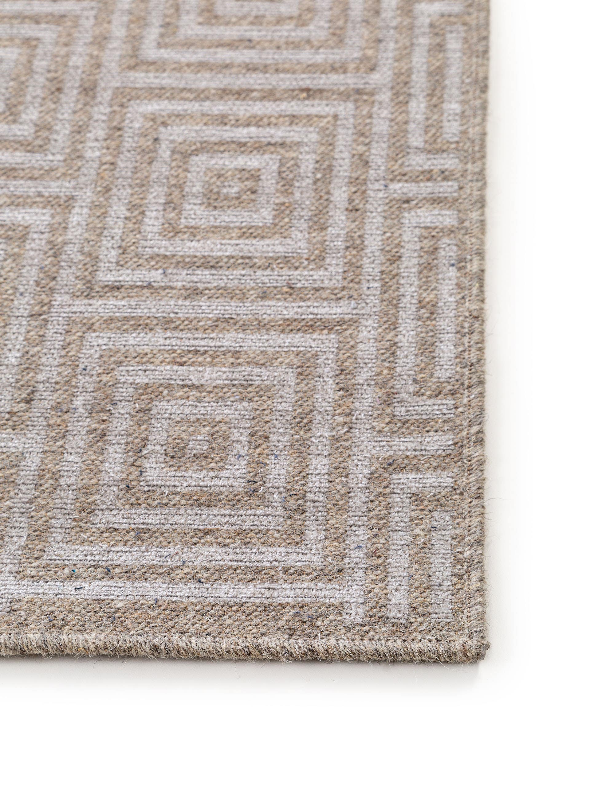 Tapis Jacob en laine gris clair