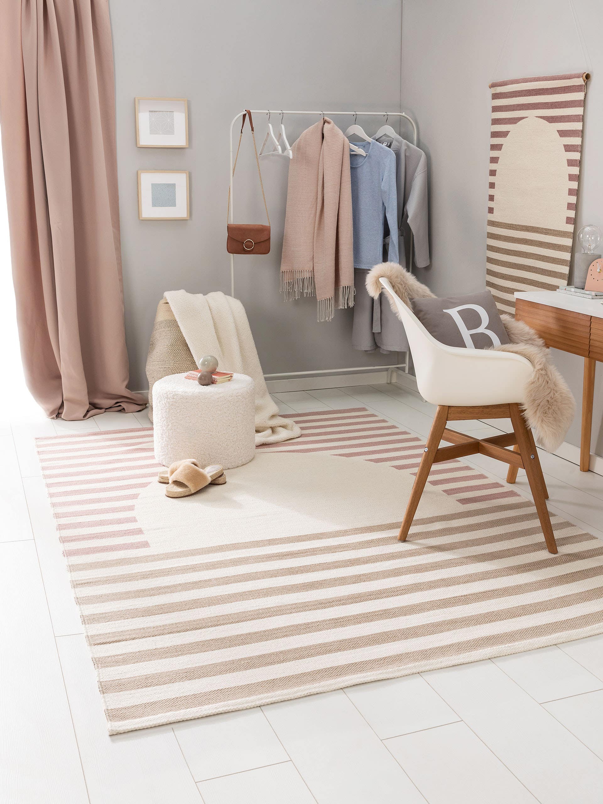 Wollteppich Oasis Mint/Beige