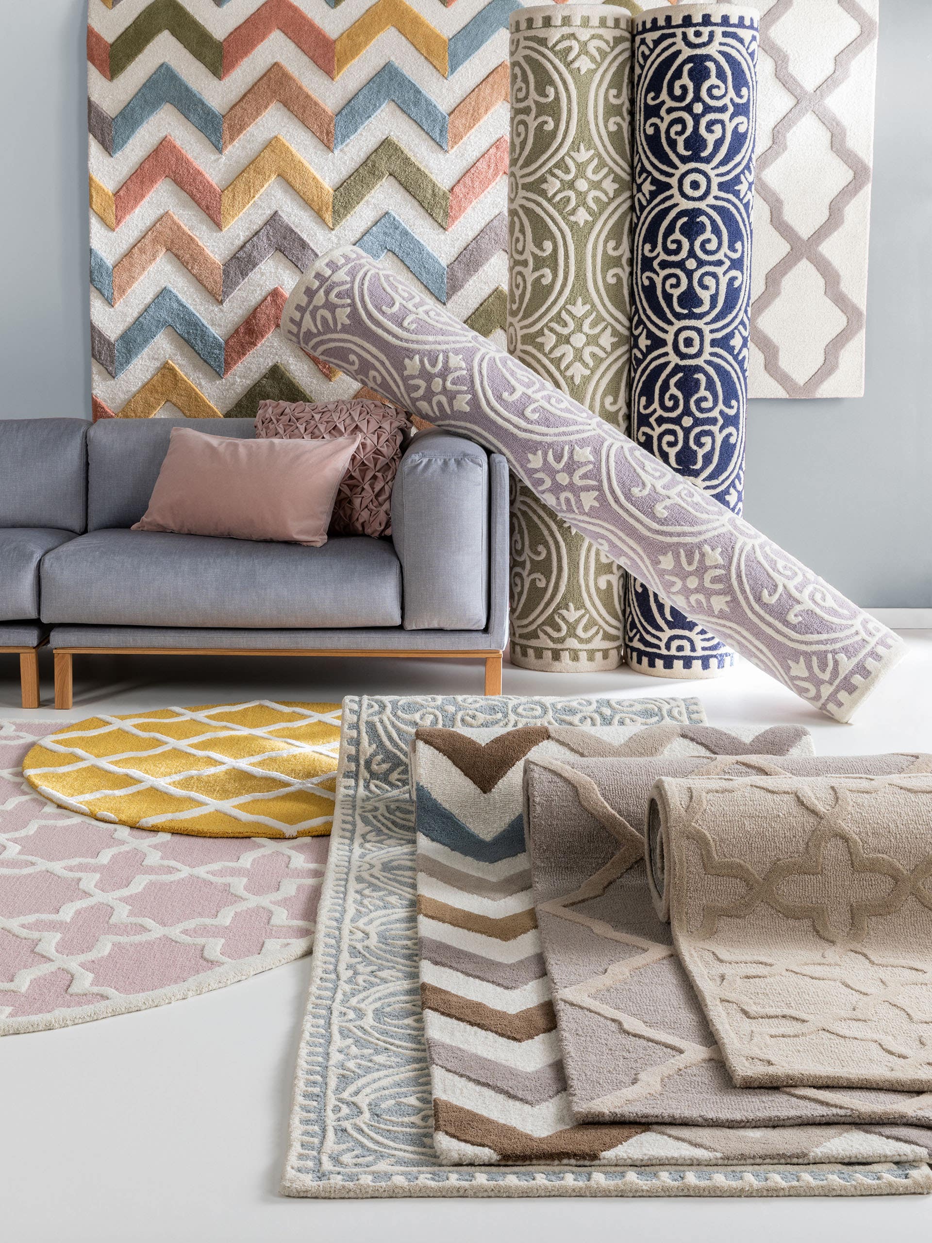 Tapis en laine Windsor bleu foncé