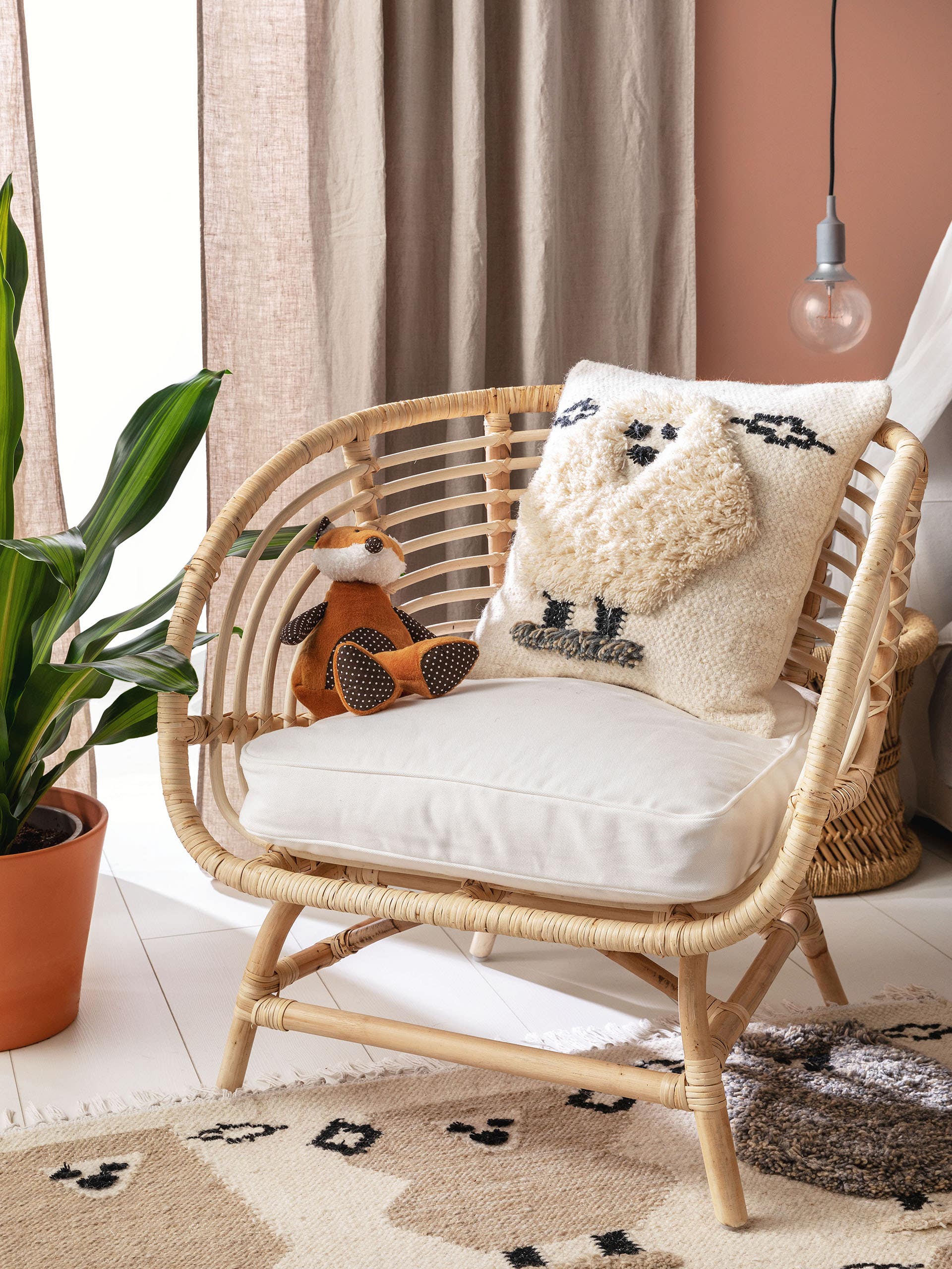 Housse de coussin Shawn ivoire