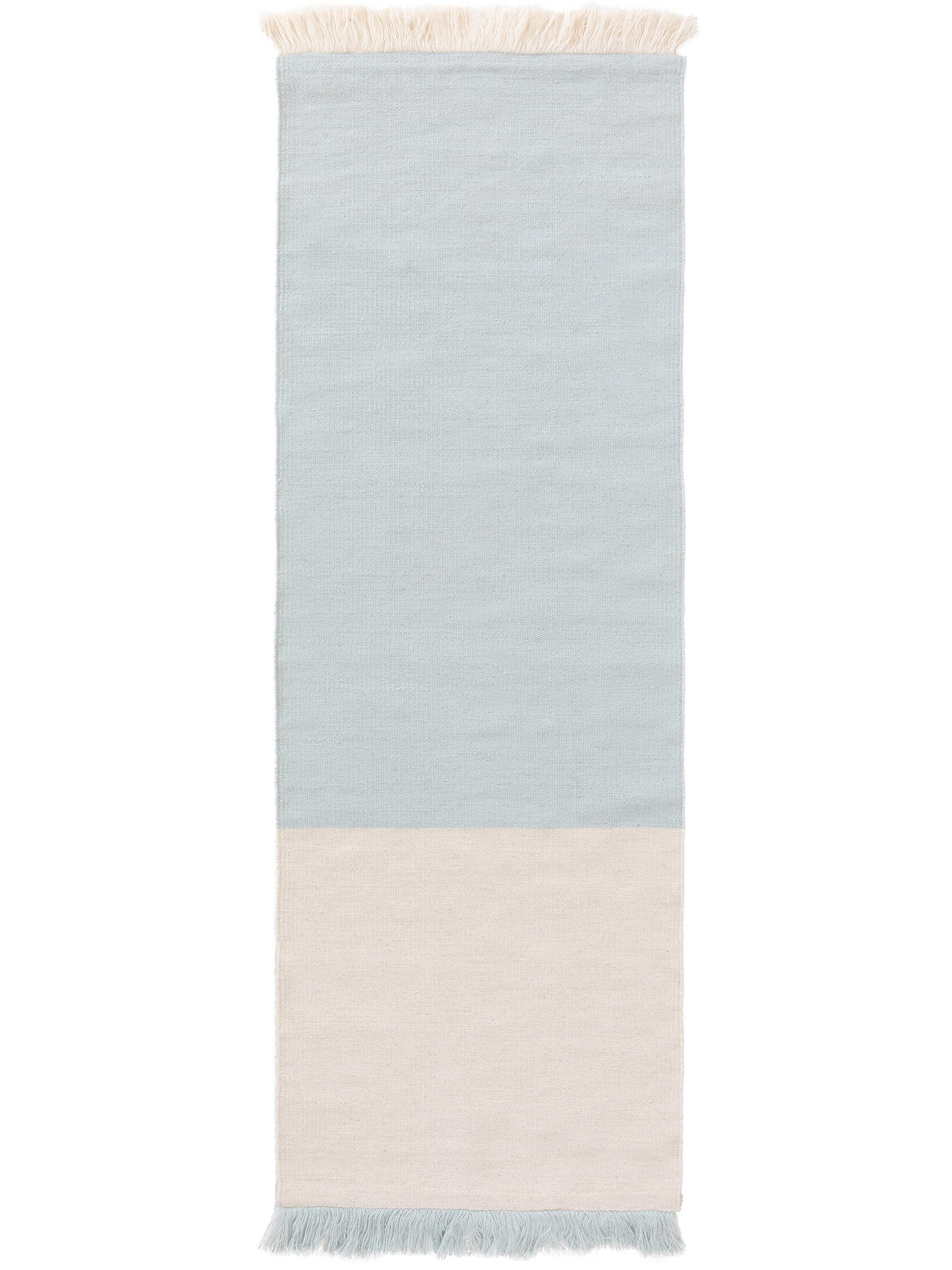 Wollteppich Läufer Blok Cream/Mint