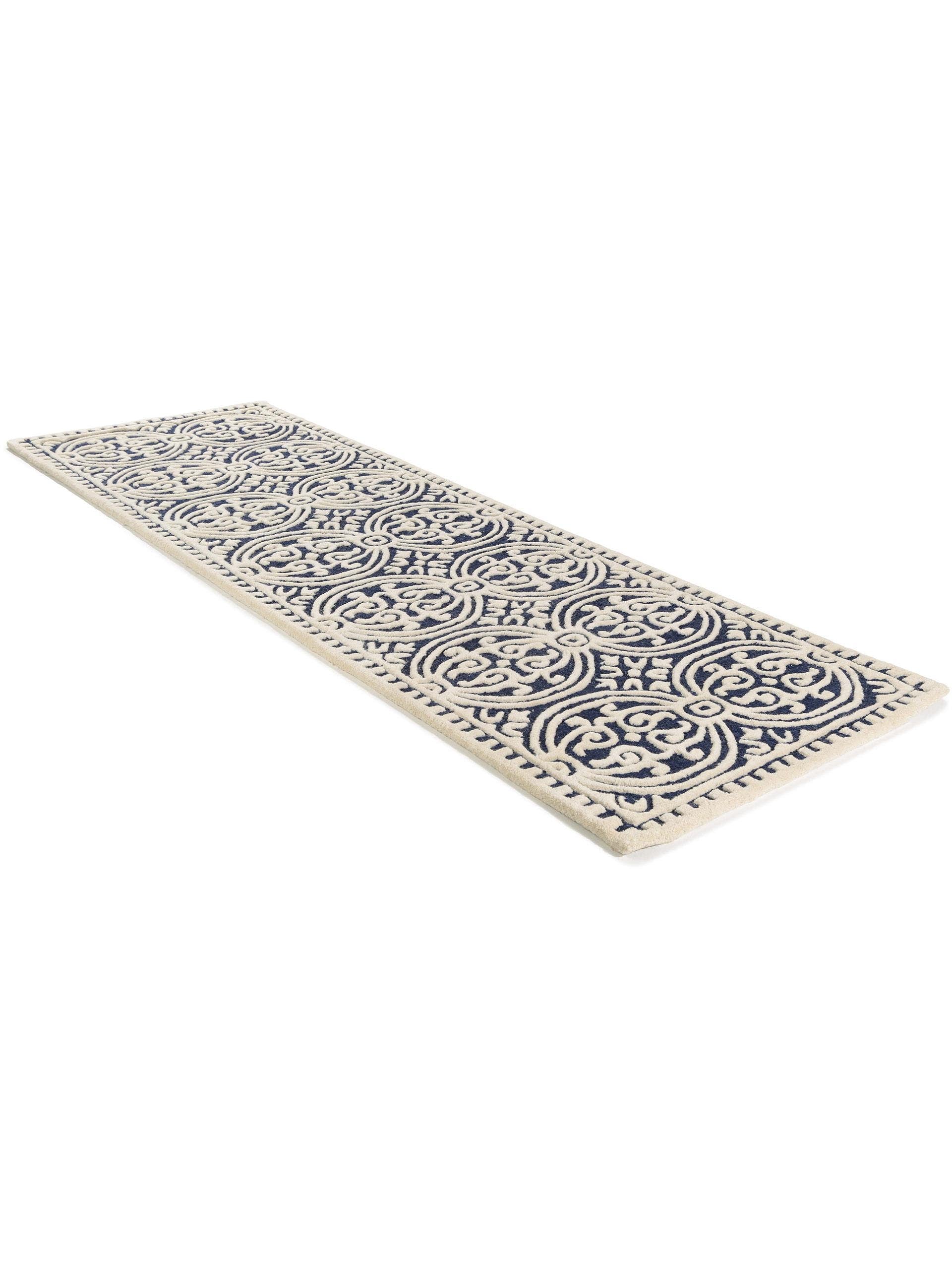 Tapis en laine Windsor bleu foncé