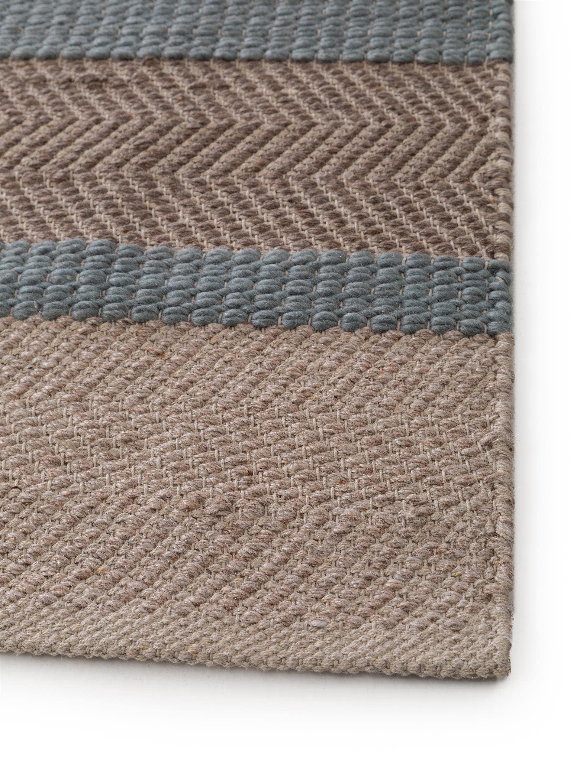 Tapis de passage en laine Phrena bleu clair