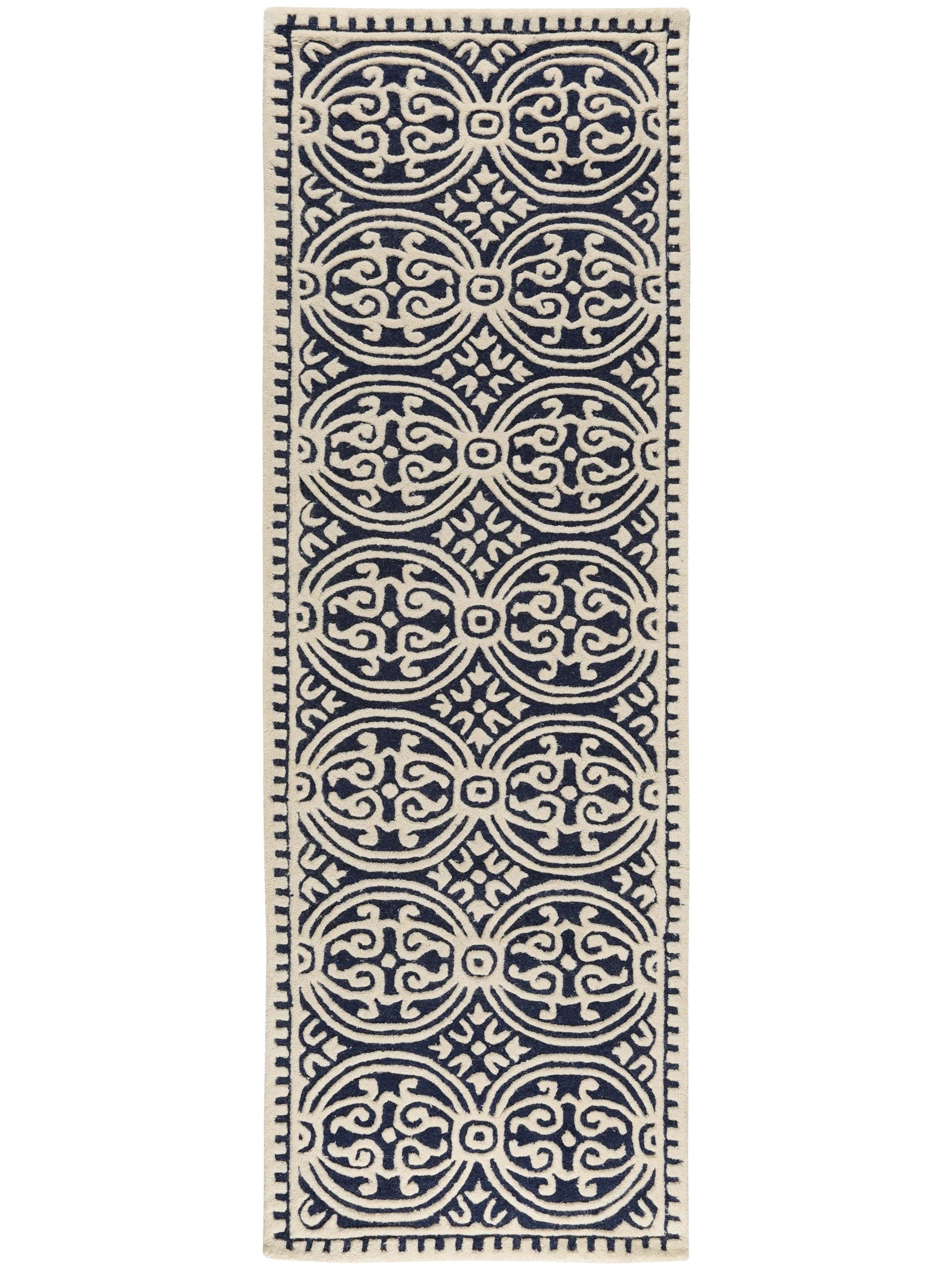 Tapis en laine Windsor bleu foncé