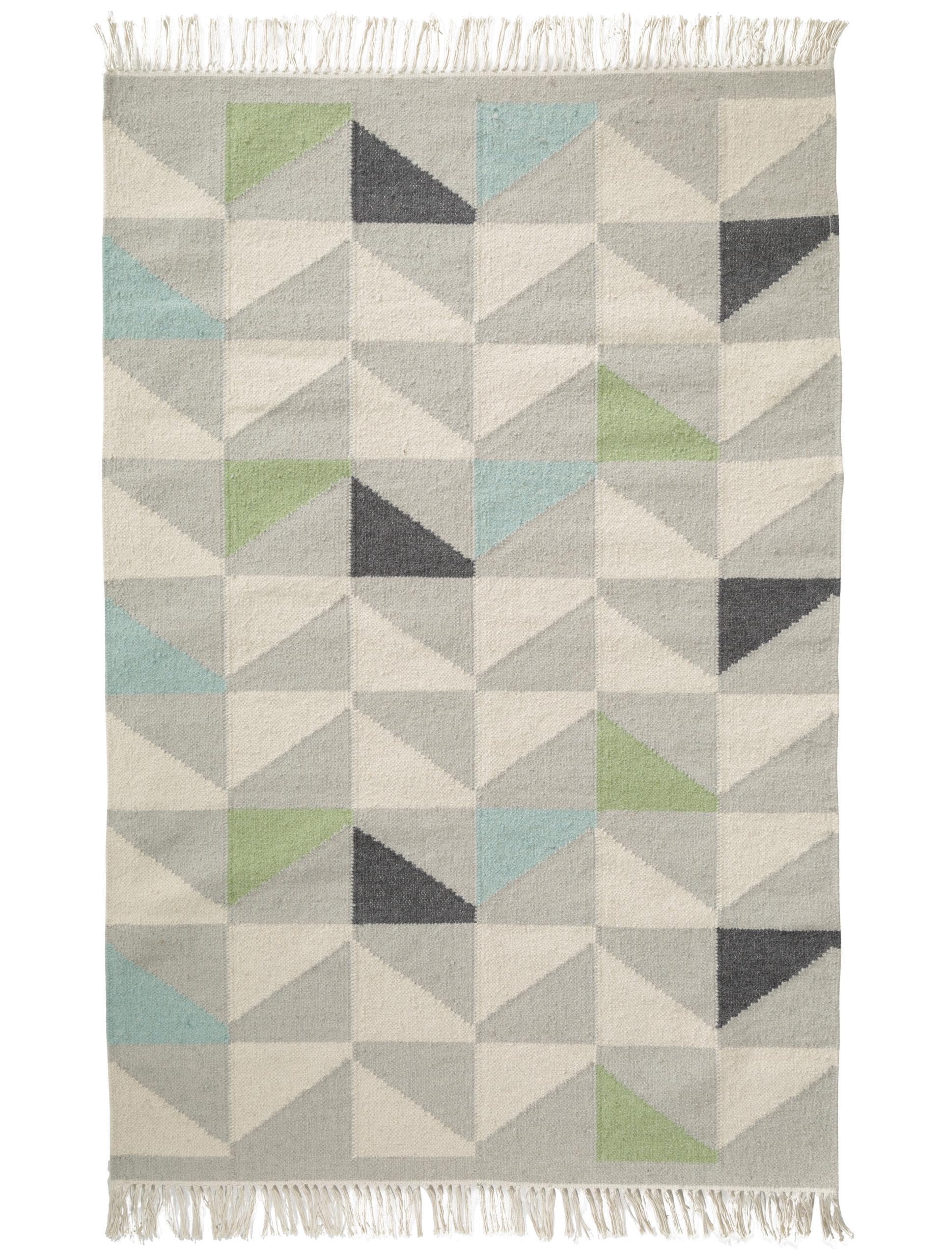 Wollteppich Stem /Türkis