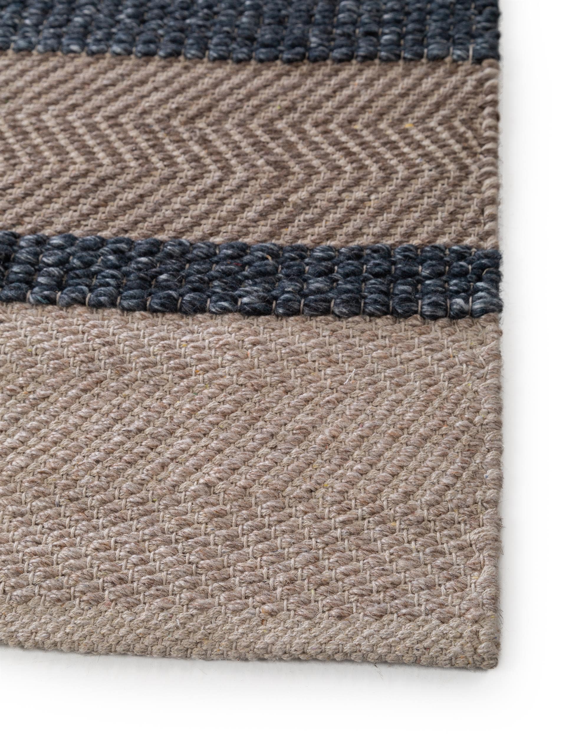 Tapis de passage en laine Phrena bleu clair